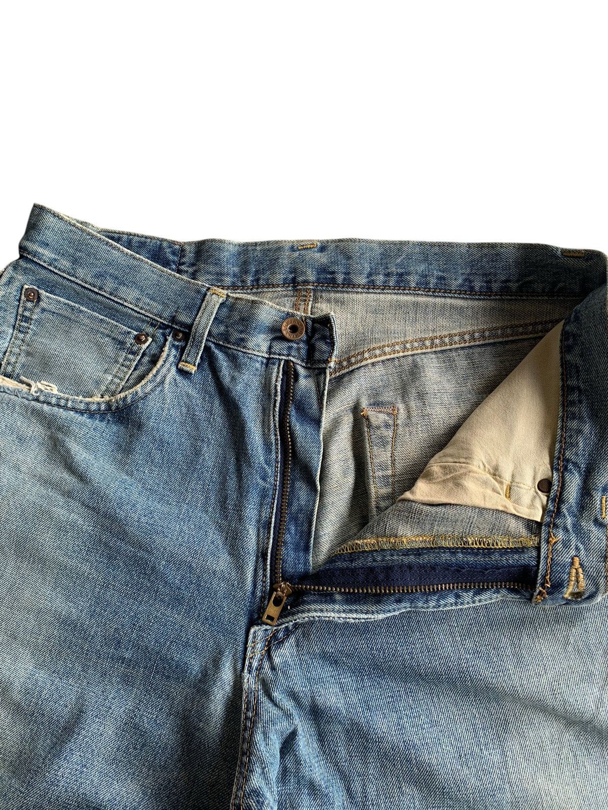Kapital VINTAGE EDWIN 505 BAGGY SELVEDGE FADED DISTRESSED DENIM Size US 33 - 11 Thumbnail