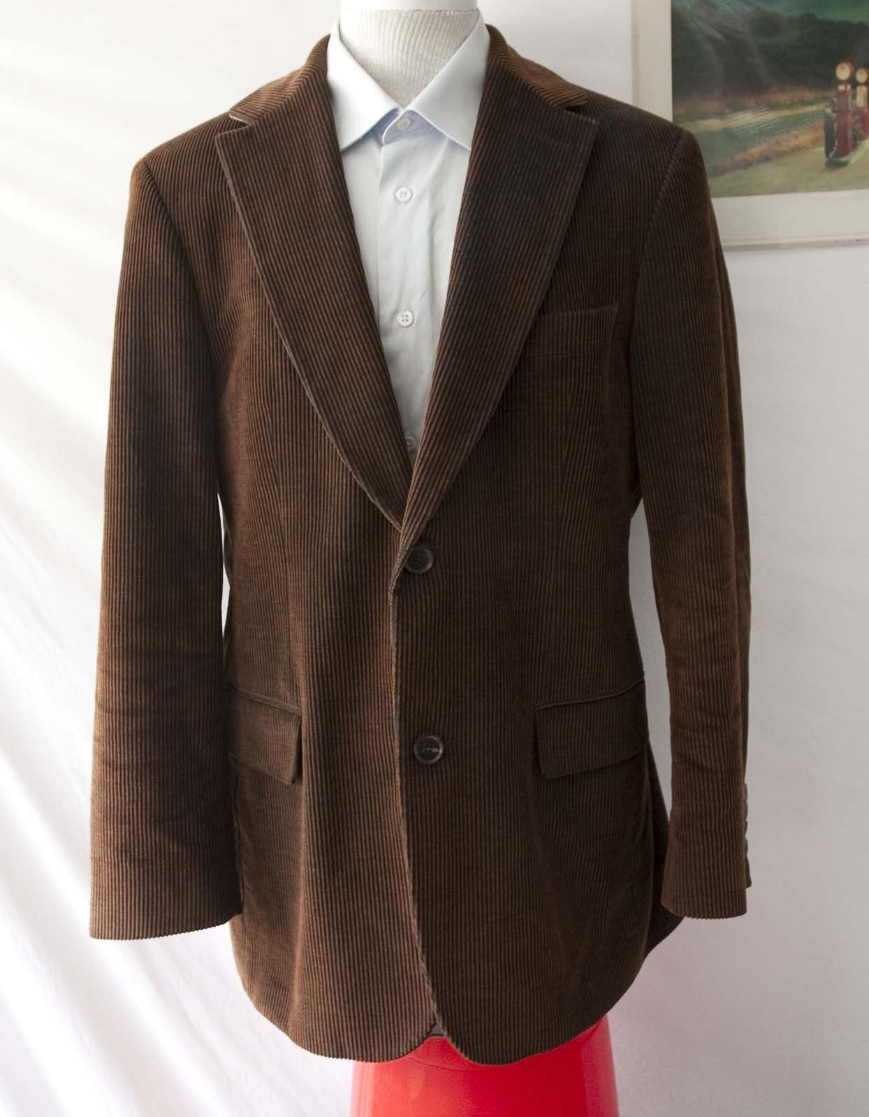 Hugo Boss Hugo Boss Jacket Maselli Corduroy Size 48IT /38US Brown Size 38R - 2 Thumbnail