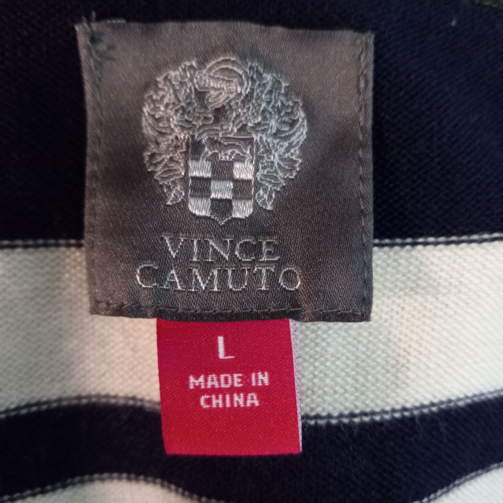 Vince Camuto Vince Camuto Size L Dress Womens Knit Sweater Striped Navy G Size L / US 10 / IT 46 - 6 Thumbnail