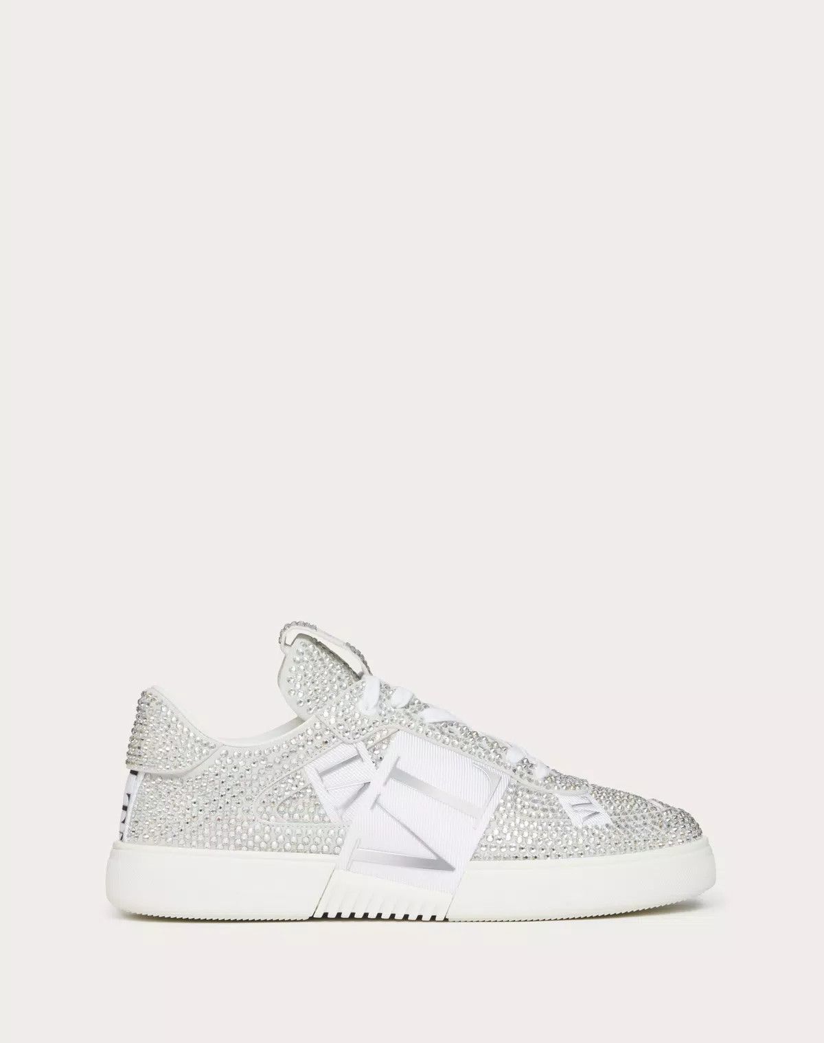 Valentino oc11z0725 Low Top Calfskin Vl7n Sneaker in White/Silver Size US 9 / EU 42 - 1 Thumbnail