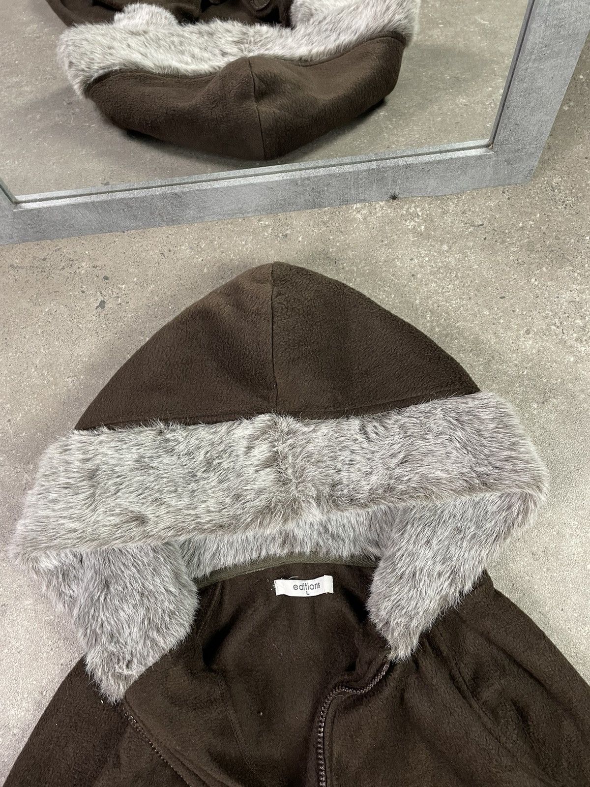 If Six Was Nine × Le Grande Bleu (L.G.B.) × Vintage VINTAGE Y2K AVANT GARDE IF SIX WAS NINE STYLE FUR HOODIE Size L / US 10 / IT 46 - 2 Thumbnail