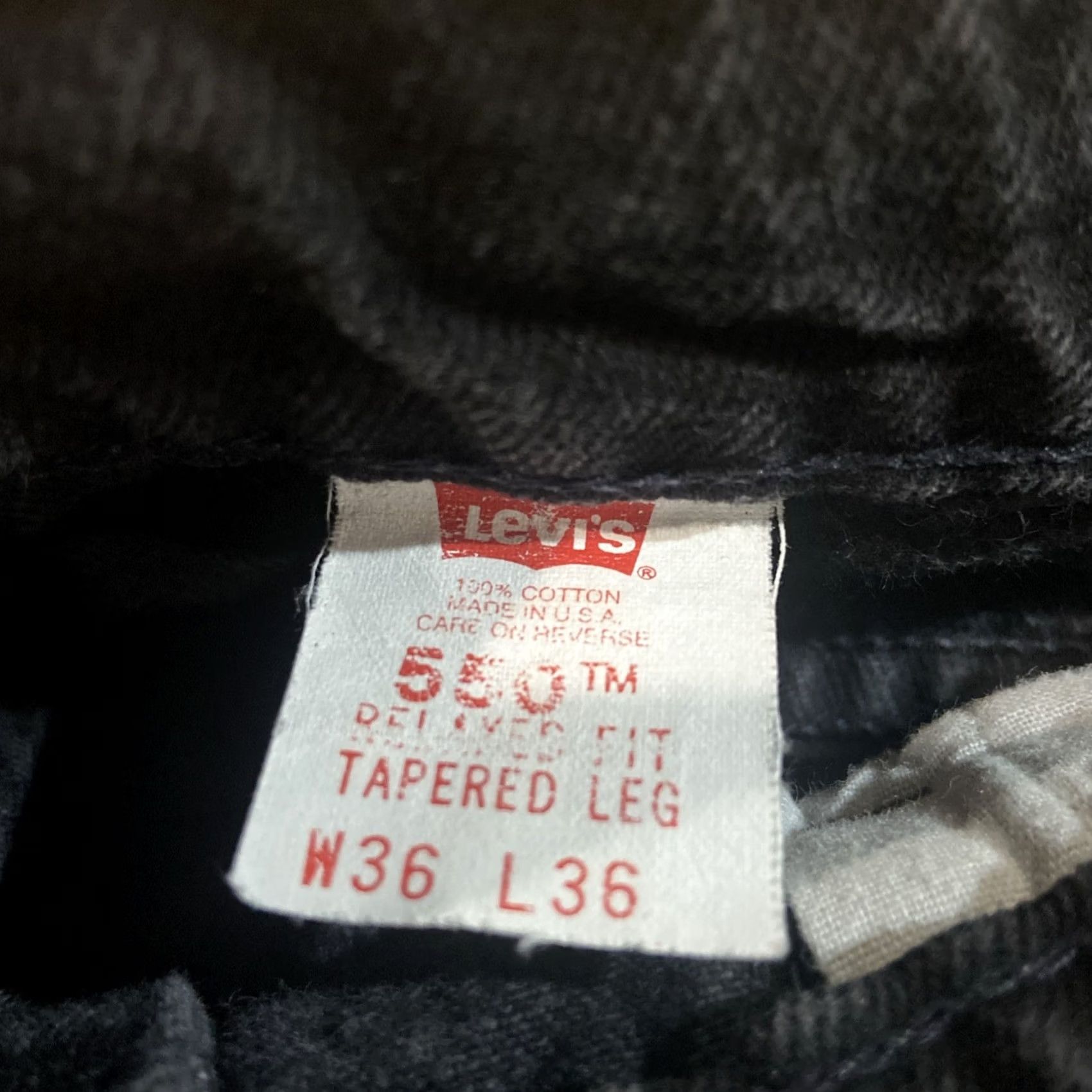 Levi's VINTAGE Levi's 550 Jeans Mens 36x36 Black 90s Made USA Denim Straight Relaxed 5-Pocket 36 Inseam mens Size US 36 / EU 52 - 3 Thumbnail