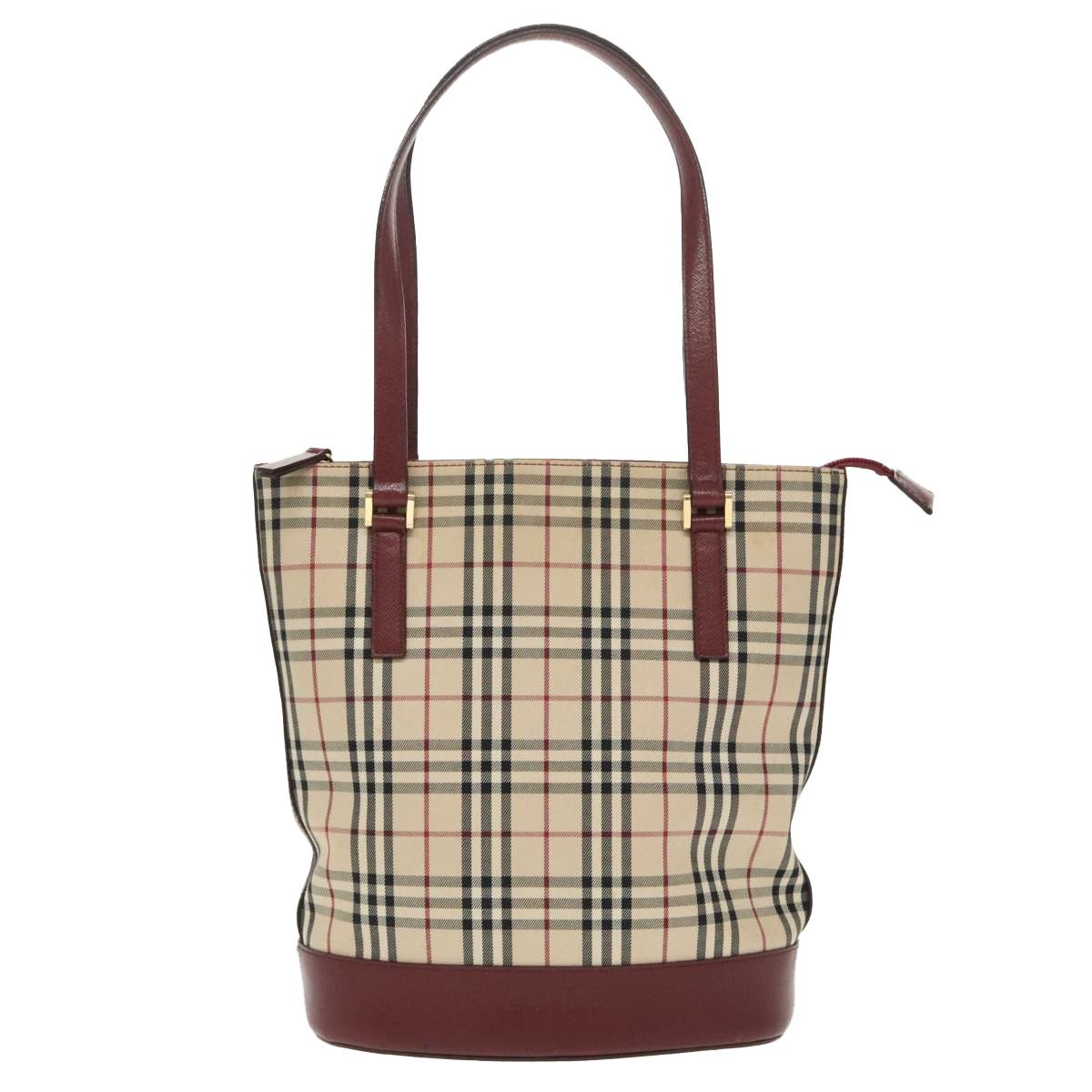 Burberry Nova Check Beige Canvas Tote Bag (Pre-Owned) Size ONE SIZE - 1 Thumbnail
