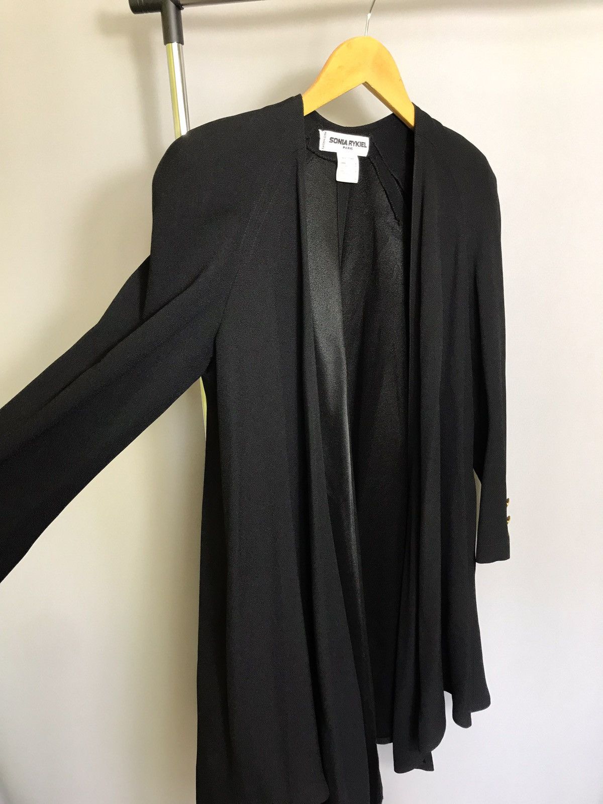 Designer × Sonia Rykiel × Vintage Sonia Rykiel Paris Black Gold Button Womens Jacket France Size M / US 6-8 / IT 42-44 - 3 Thumbnail