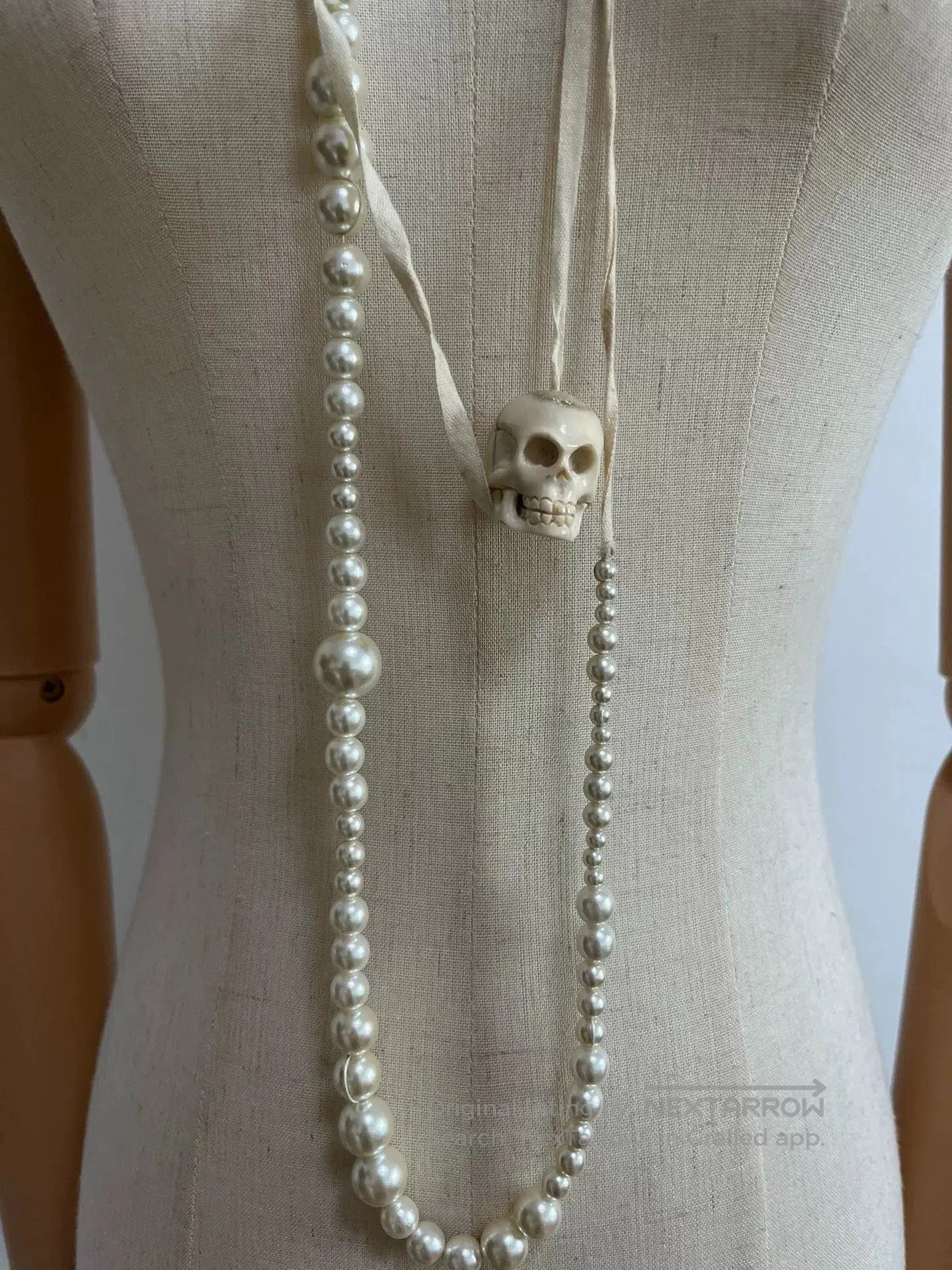 Ann Demeulemeester Ann Demeulemeester Skull Pearl Necklace. Size ONE SIZE - 2 Thumbnail