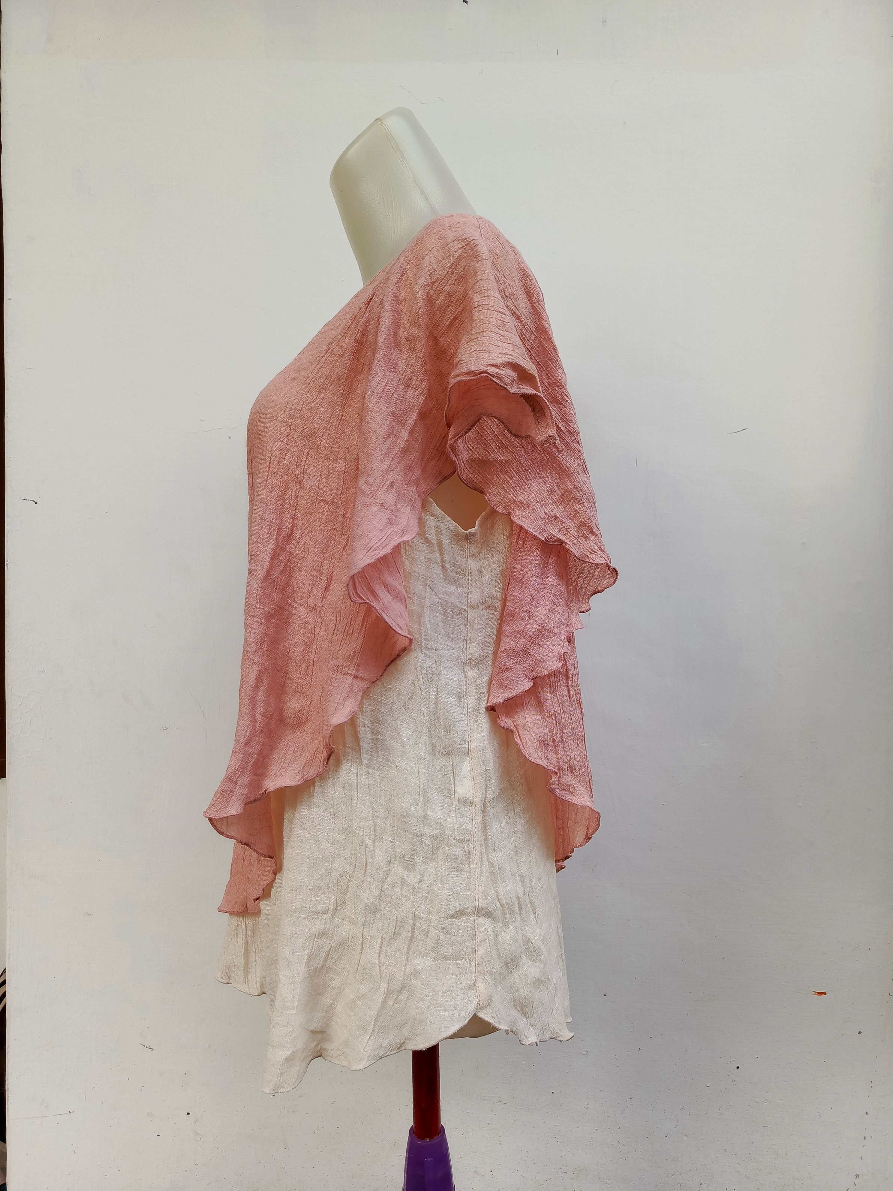 Japanese Brand Toujours Ensemble Layered Blouse – Soft Feminine Style Size L / US 10 / IT 46 - 4 Thumbnail