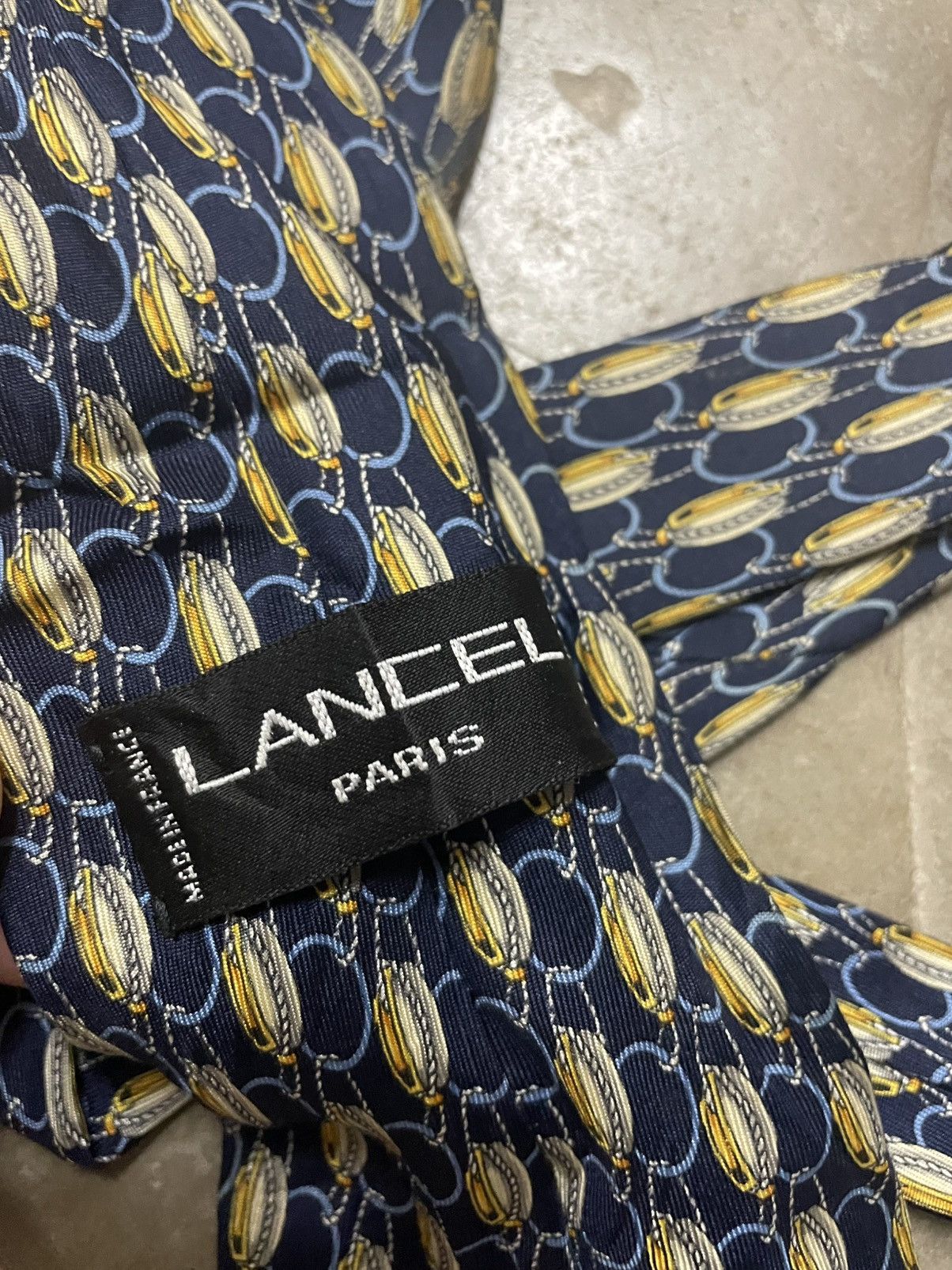 Lancel Lancel Man Necktie Made in France 100% Silk Size ONE SIZE - 3 Thumbnail