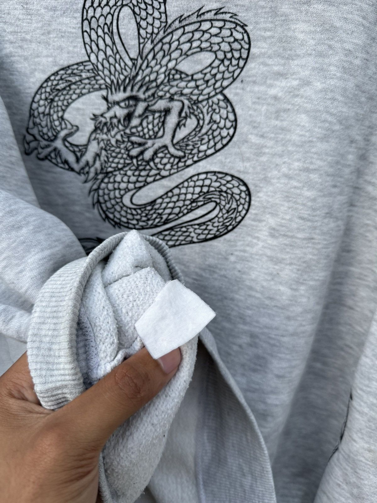 Japanese Brand 2000s Distressed Dogcigar Dragon Pullover Hoodie Size US L / EU 52-54 / 3 - 7 Thumbnail