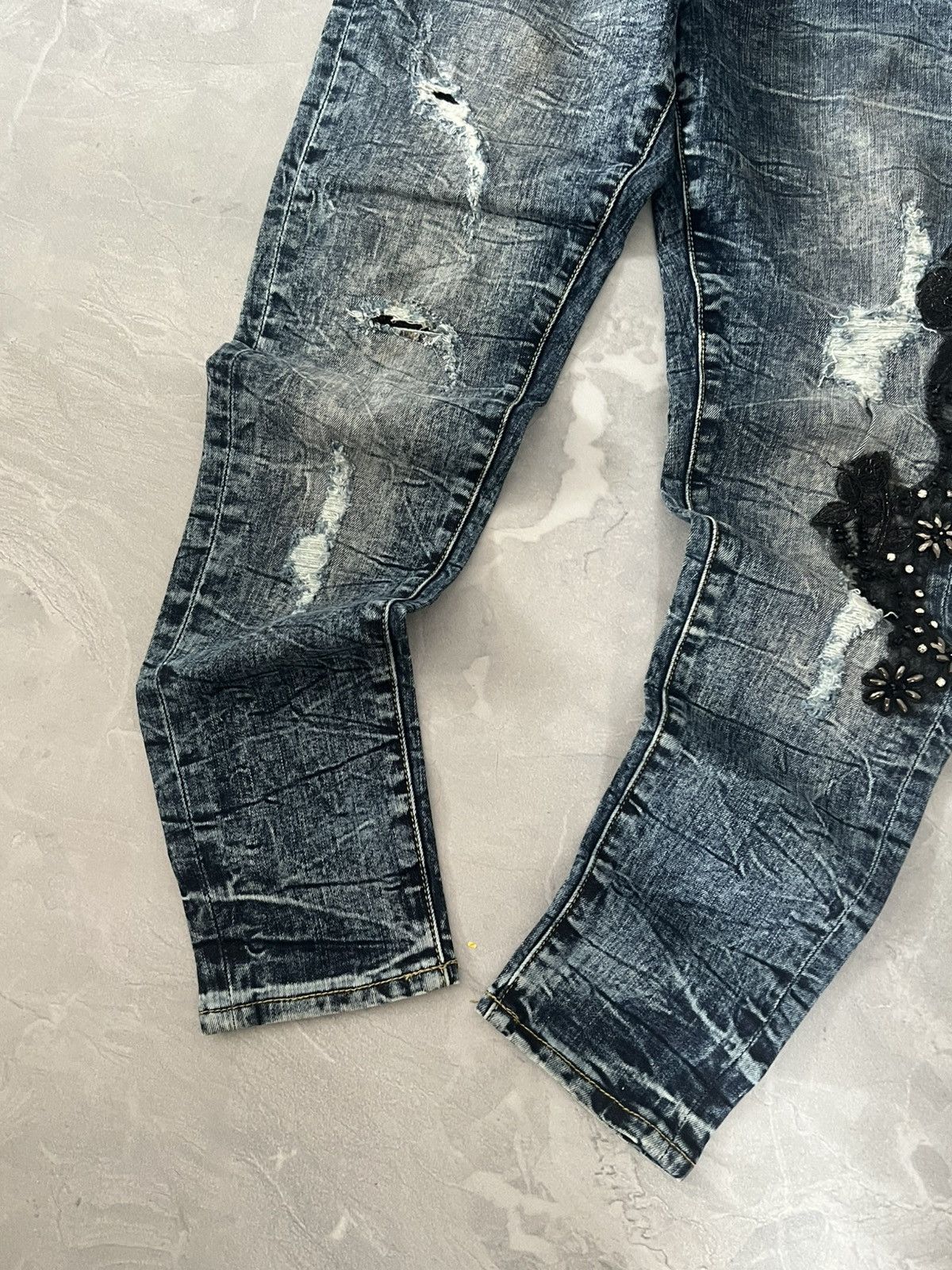 Japanese Brand Japanese Streetwear Glamour Slim / Dark Blue Archive Swag Size US 30 / EU 46 - 3 Thumbnail