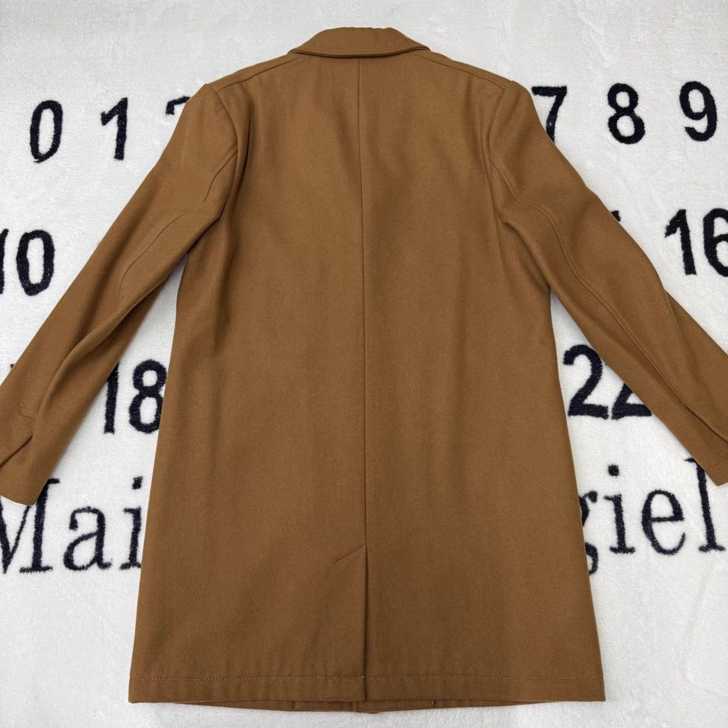 Topman TOPMAN Camel Long Wool Blend Coat Q10 Size US XL / EU 56 / 4 - 3 Thumbnail