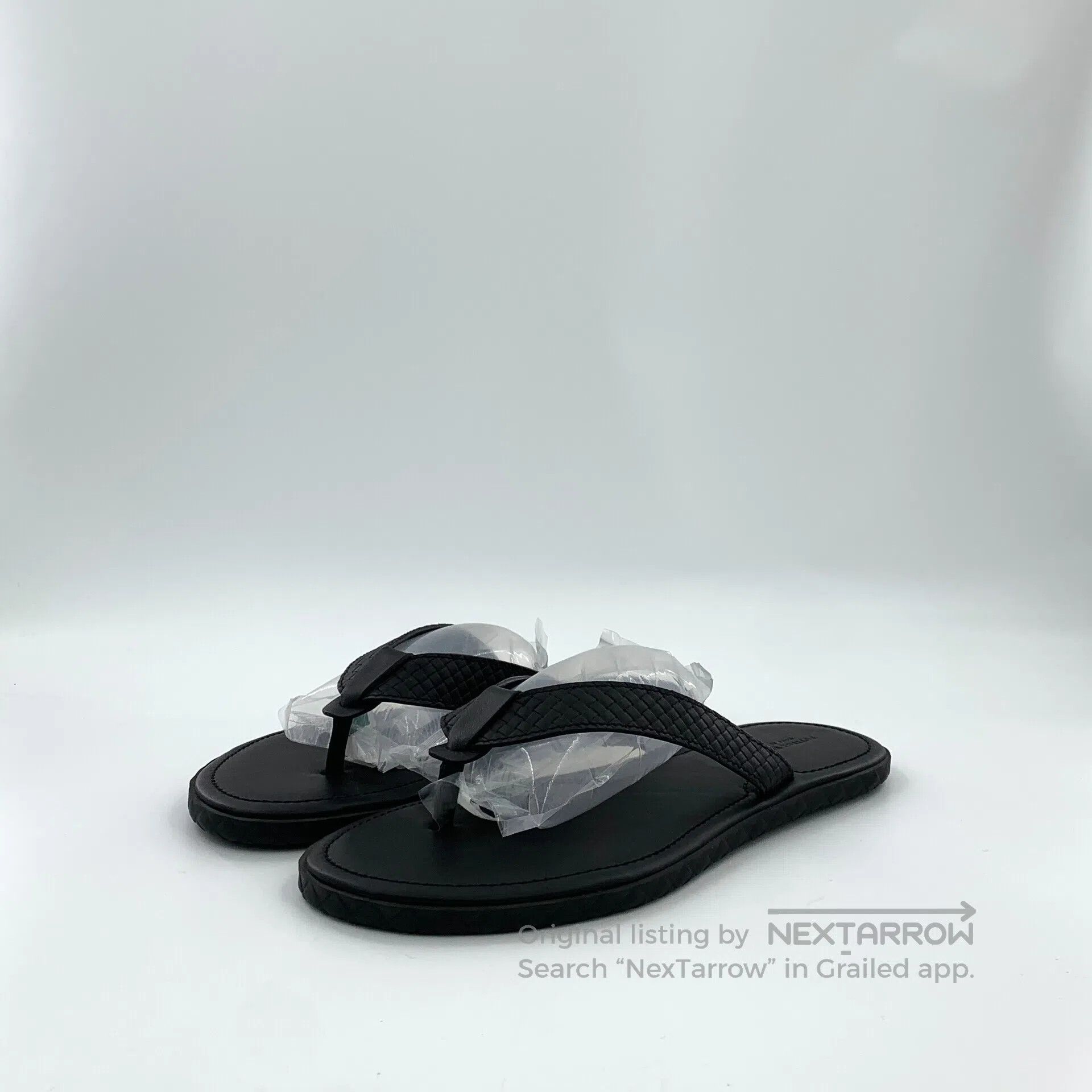 Bottega Veneta Bottega Veneta Black Open Toe Casual Flat Sandals| Size US 11 / EU 44 - 1 Thumbnail