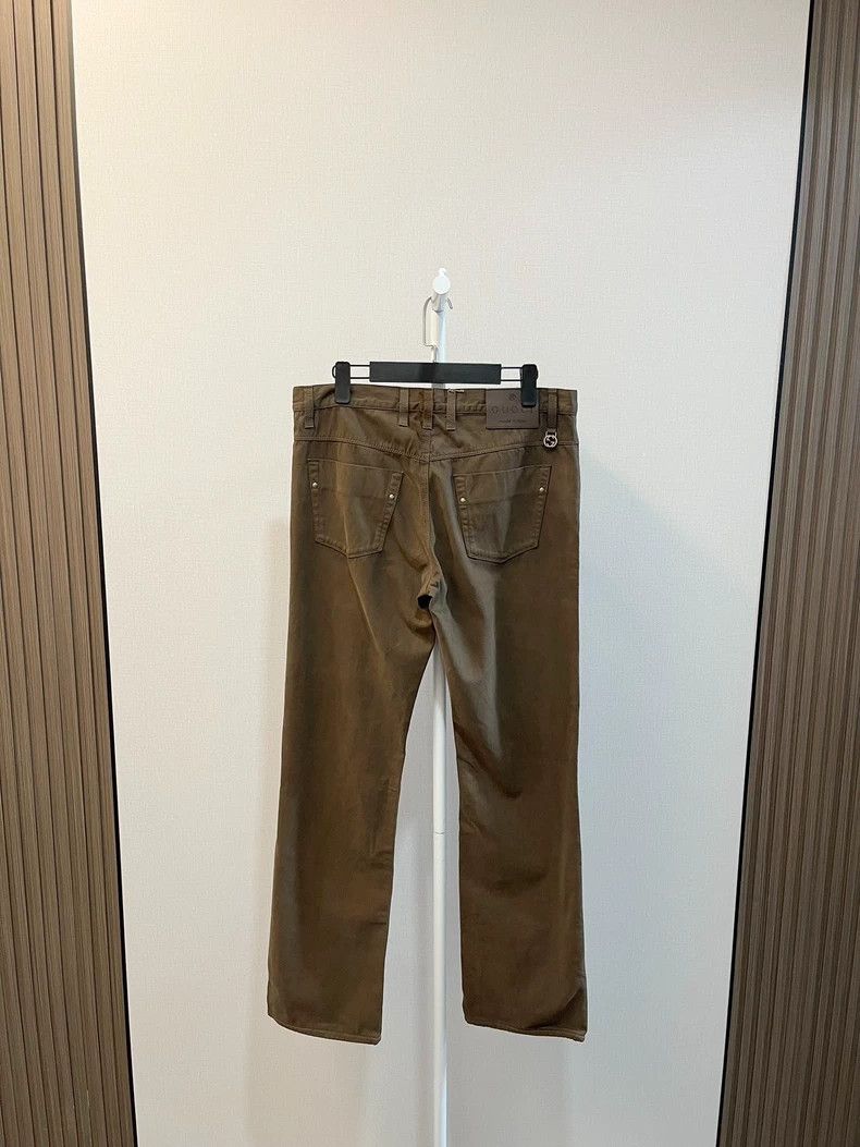 Gucci Gucci Khaki Metal Logo Casual Trousers 2502-Nextarrow Size US 32 / EU 48 - 2 Thumbnail
