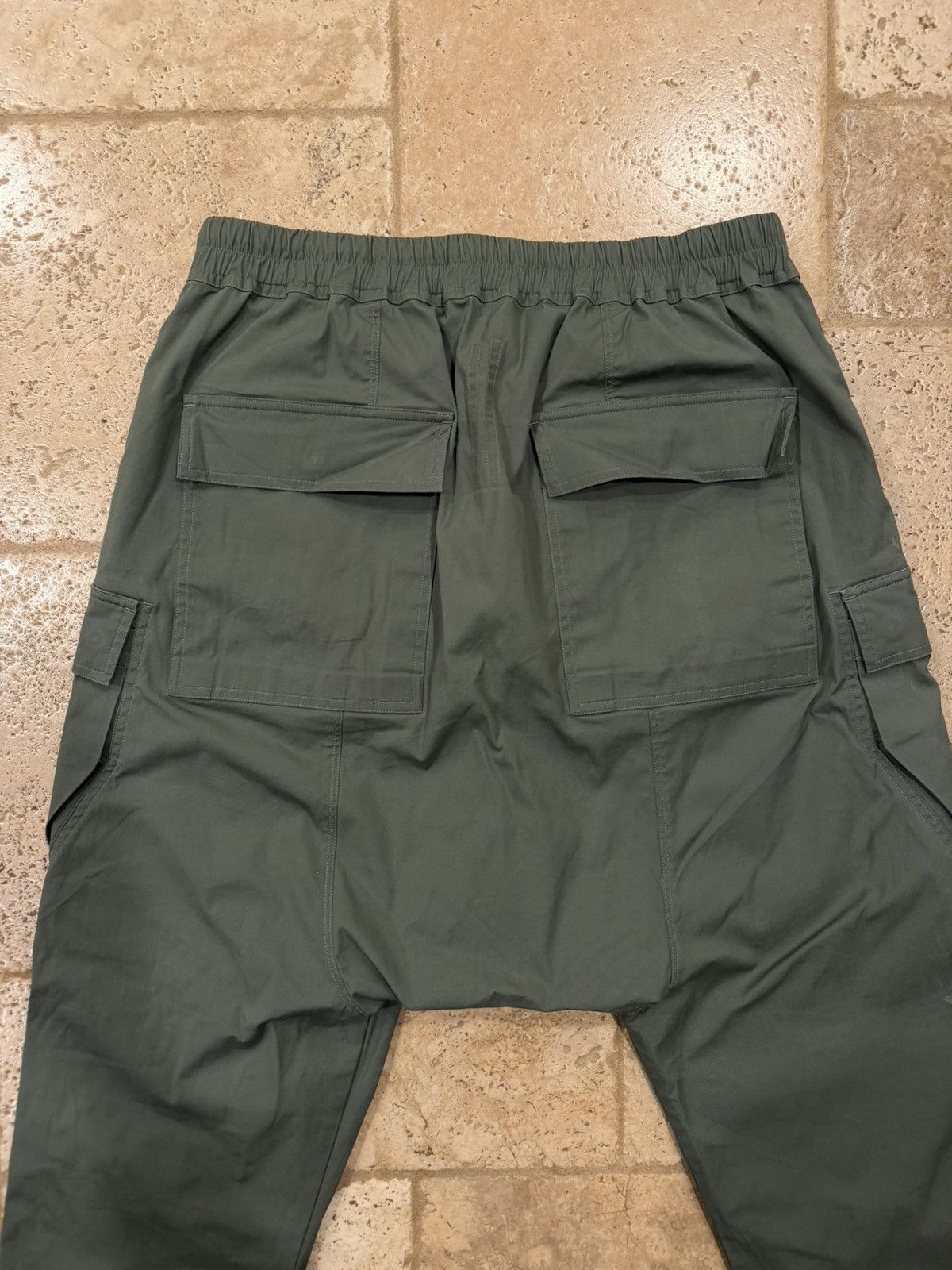 Rick Owens Rick Owens EDFU 23 Green Drop Crotch Cargo Drawstring Pants Size US 34 / EU 50 - 8 Thumbnail