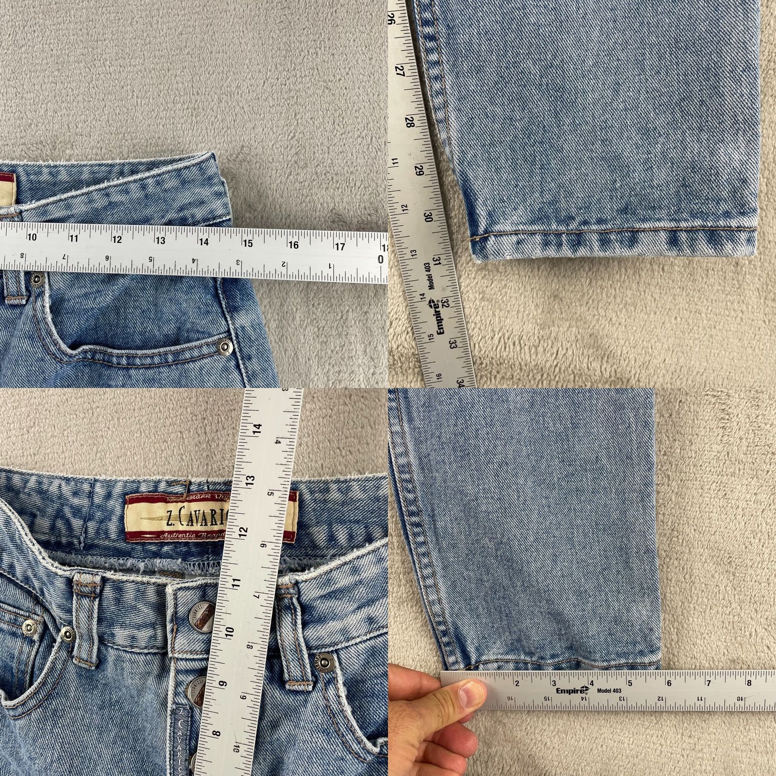 Vintage VINTAGE Z. CAVARICCI Jeans Men 30 Blue Stone Wash Tapered USA Made 28x31 Relaxed Denim 5-Pocket Mens Size US 30 / EU 46 - 9 Thumbnail
