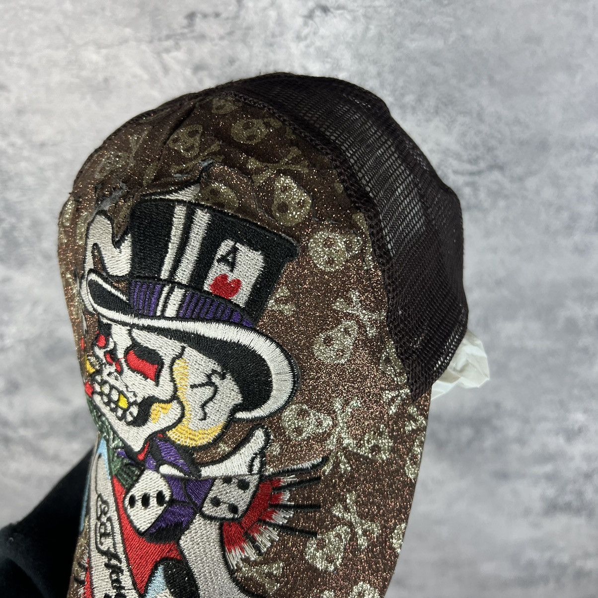 Ed Hardy Ed Hardy Christian Audigier Skull Vintage Cap Y2K Size ONE SIZE - 5 Thumbnail
