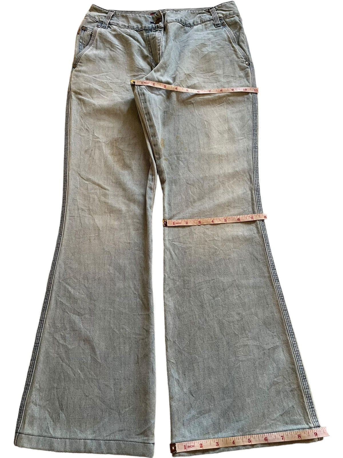 FCUK Vintage Fcuk Bootcut Light Wash Retro Style Flared Jeans Size 28" / US 6 / IT 42 - 13 Thumbnail