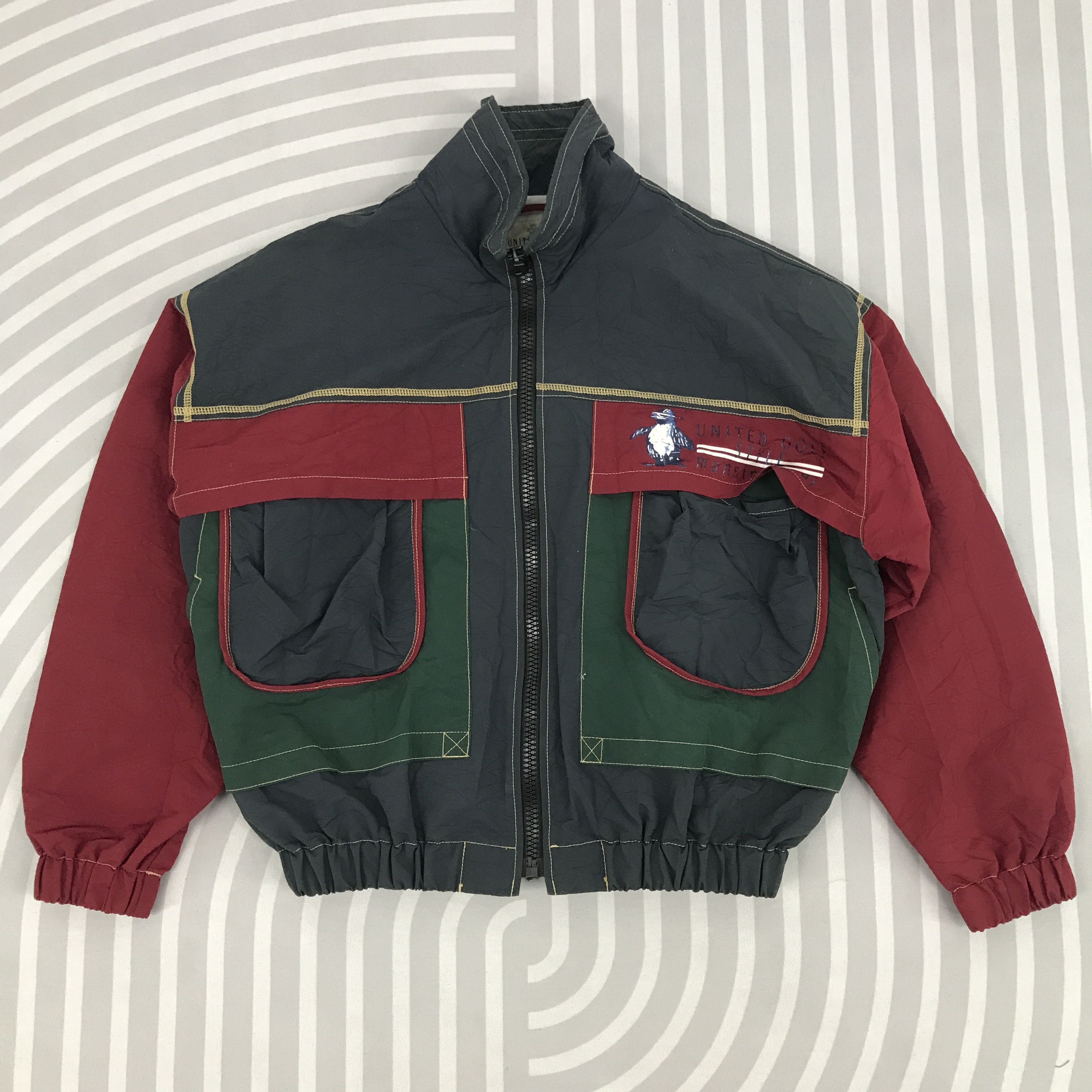 Japanese Brand × Vintage Vintage Munsing wear Full zipper light jacket Size US M / EU 48-50 / 2 - 1 Thumbnail