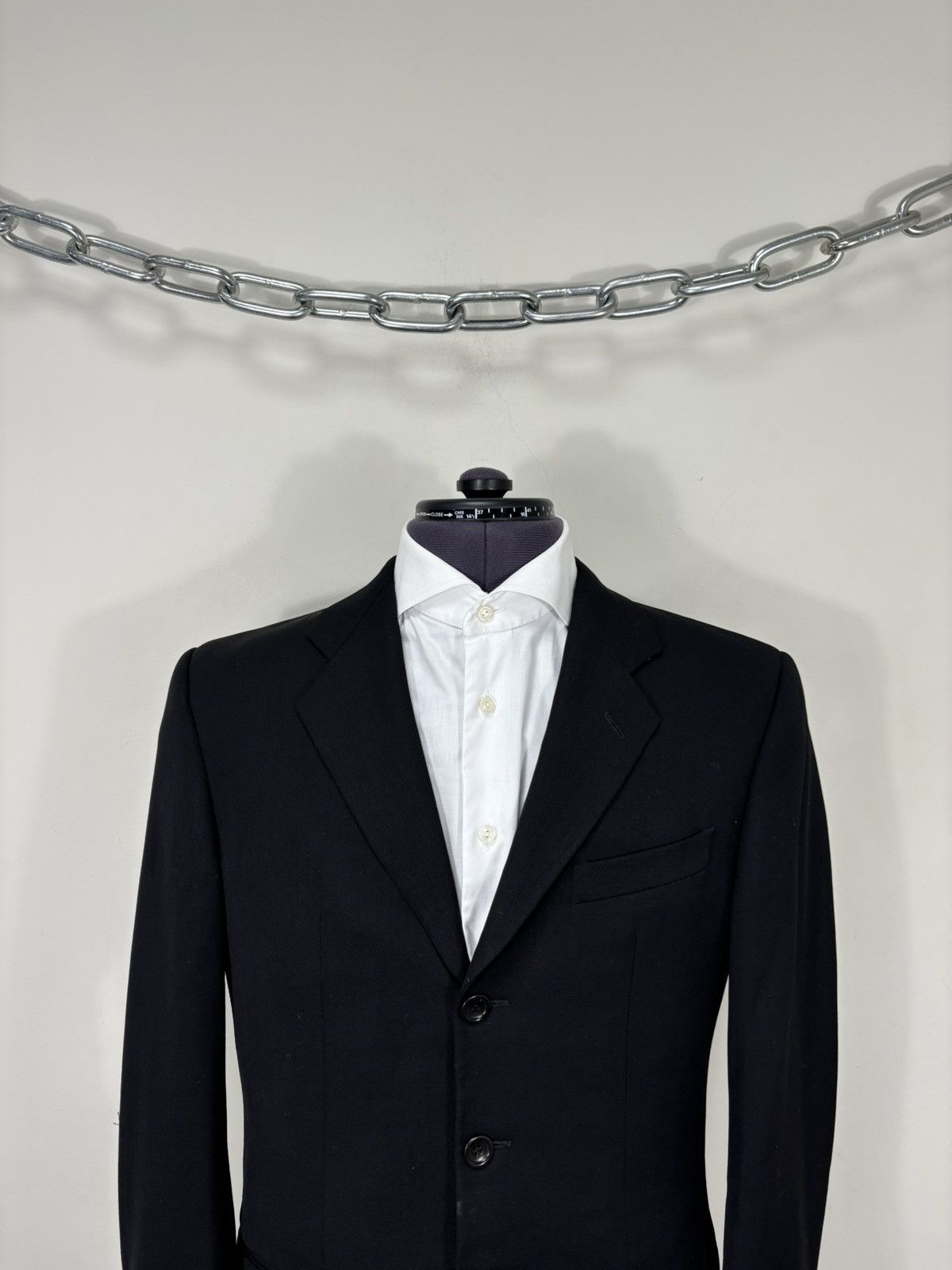 Armani Collezioni Armani Collezioni Men’s Black Wool Blazer Jacket Sport Coat Size 36R - 2 Thumbnail
