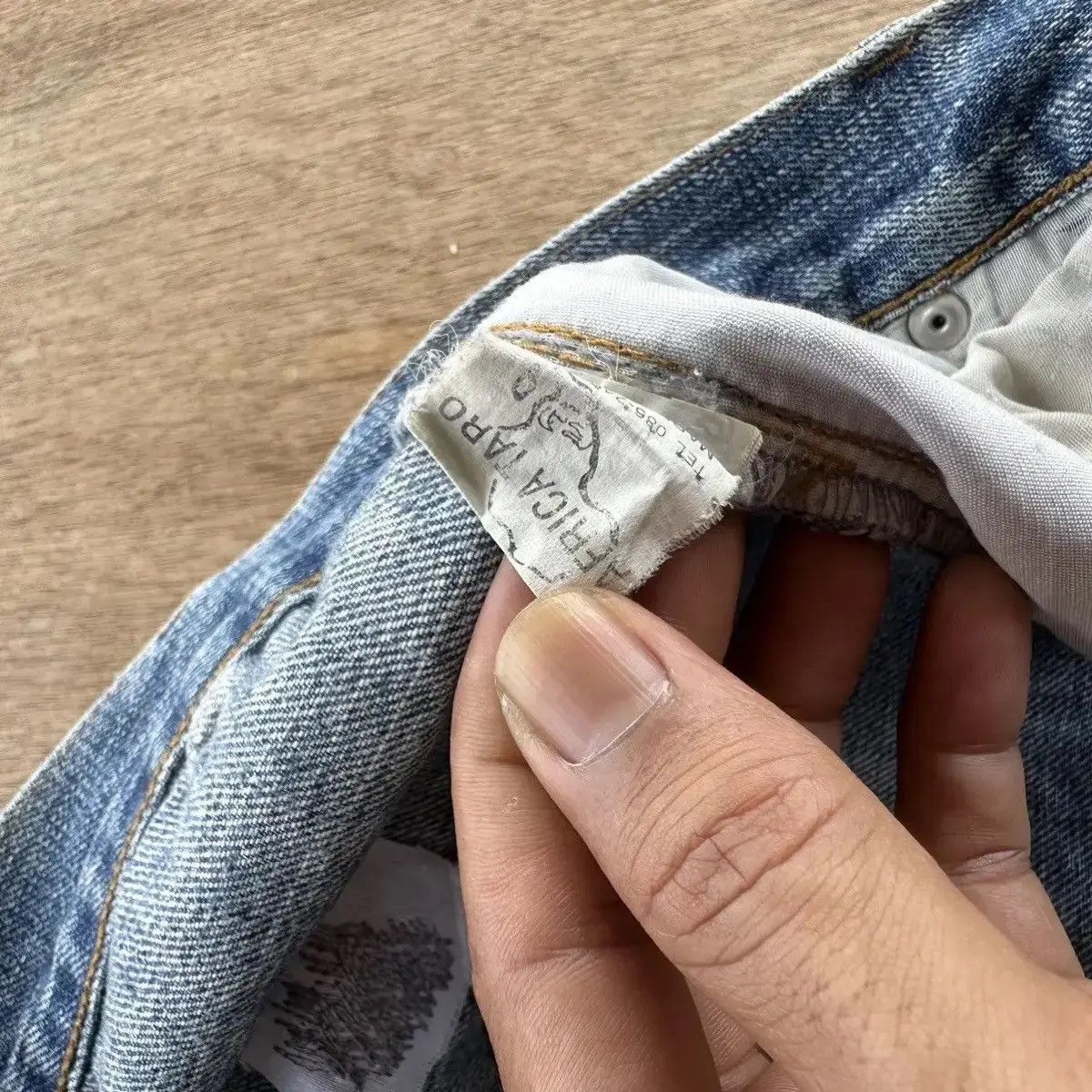 If Six Was Nine STEALS VINTAGE AFT JEAN REDLINE CURVE/BANANA LEG DENIM PANTS Size US 30 / EU 46 - 10 Thumbnail