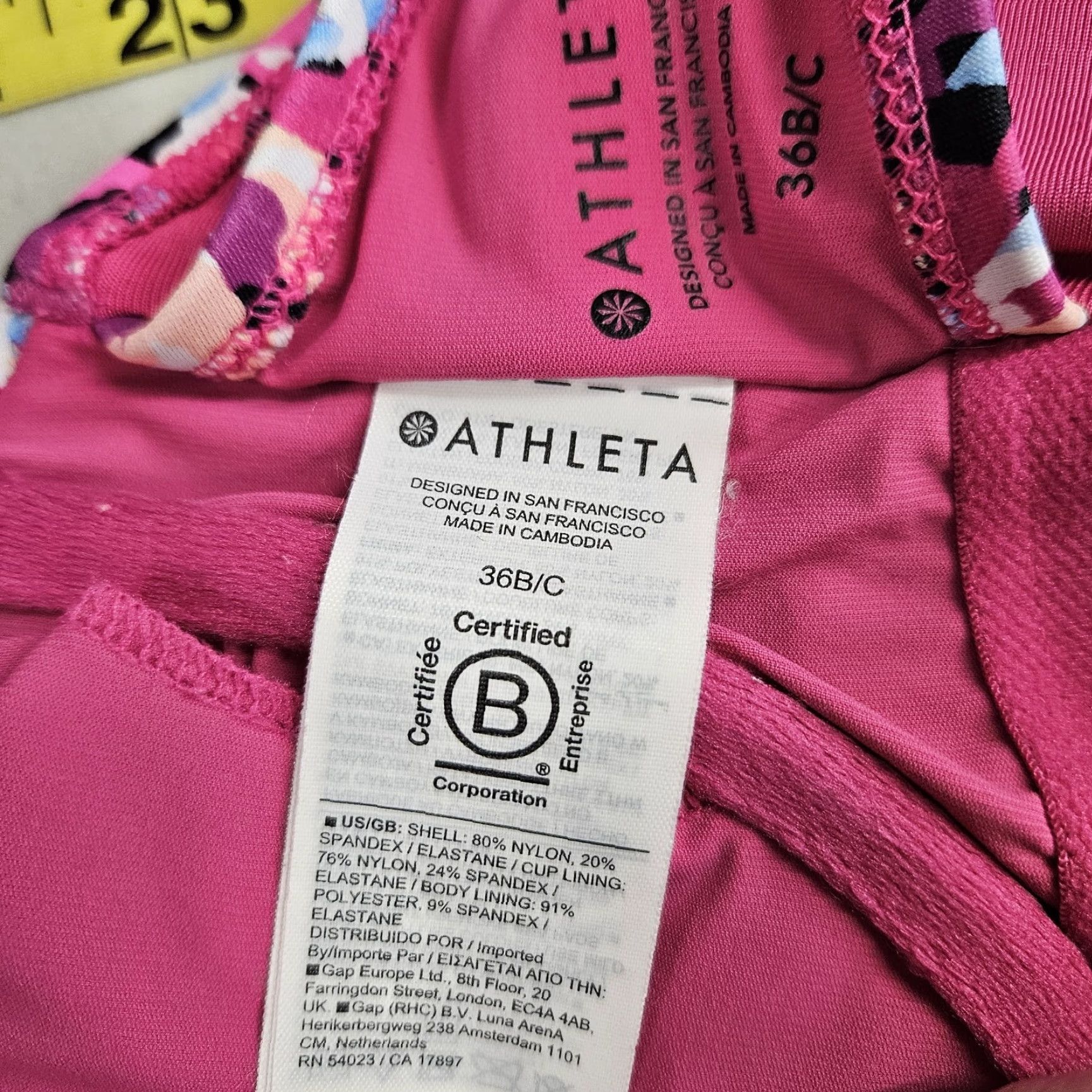 Athleta Athleta Tankini Sz 36B/C Womens Square Neck Pink Blue Size ONE SIZE - 5 Thumbnail