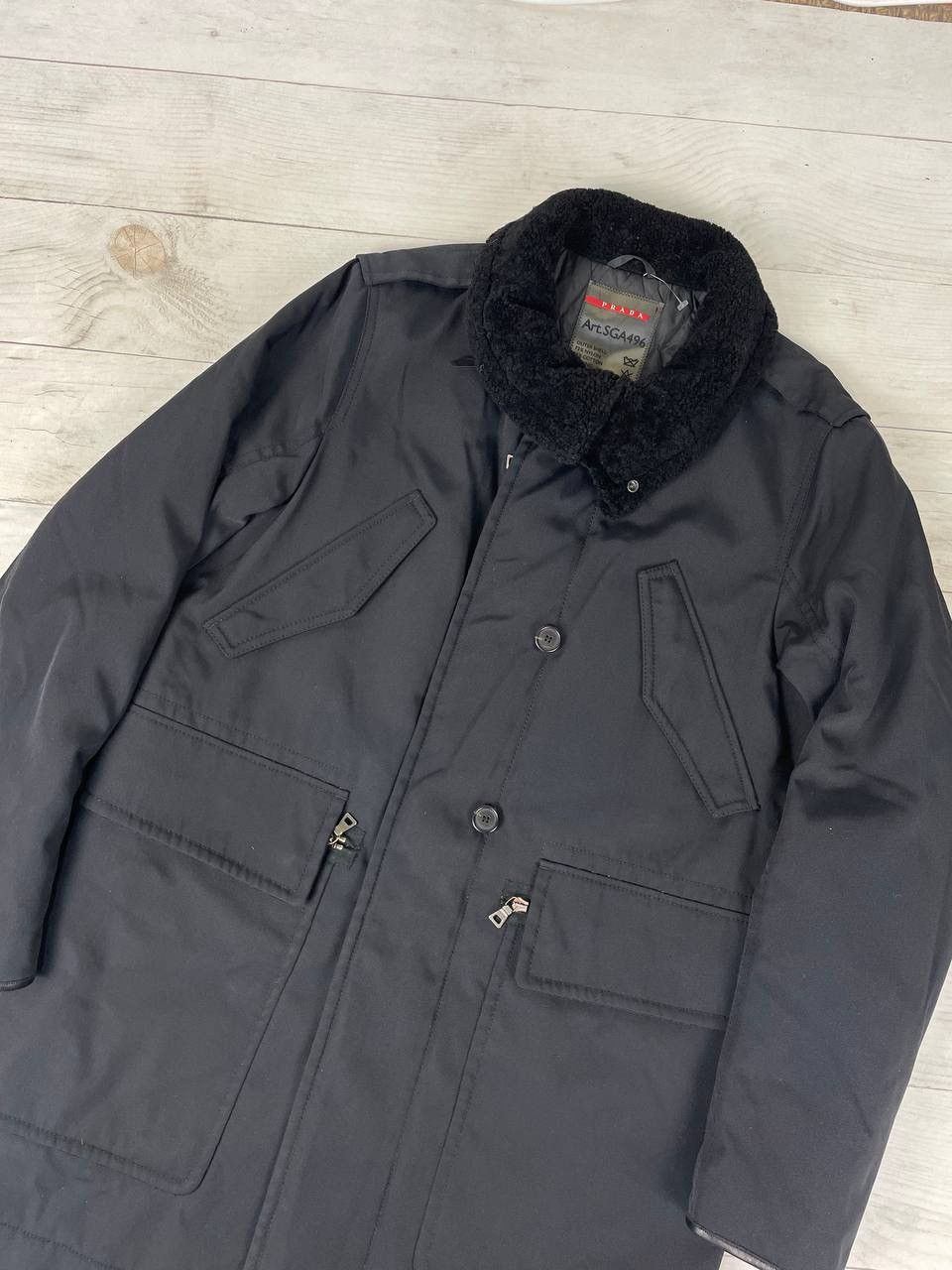 Prada Vintage Prada Sport Black Military Nylon Jacket Coat Luxury Size US M / EU 48-50 / 2 - 2 Thumbnail