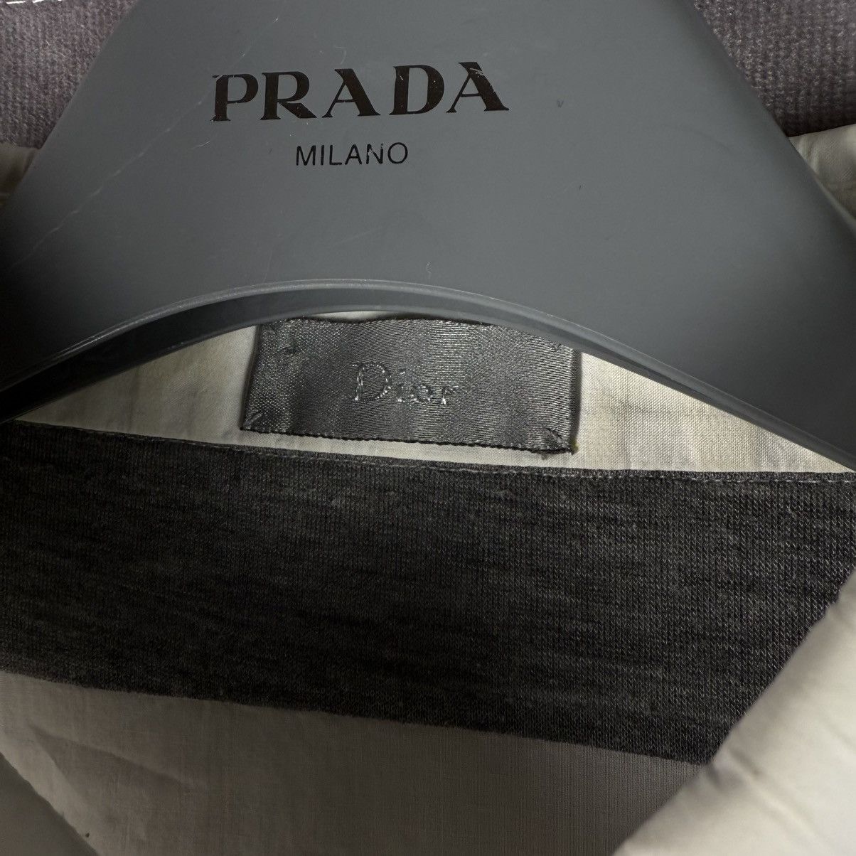 Dior × Hedi Slimane SS07 Dior Homme Grey Jersey Insert White Size US L / EU 52-54 / 3 - 3 Thumbnail