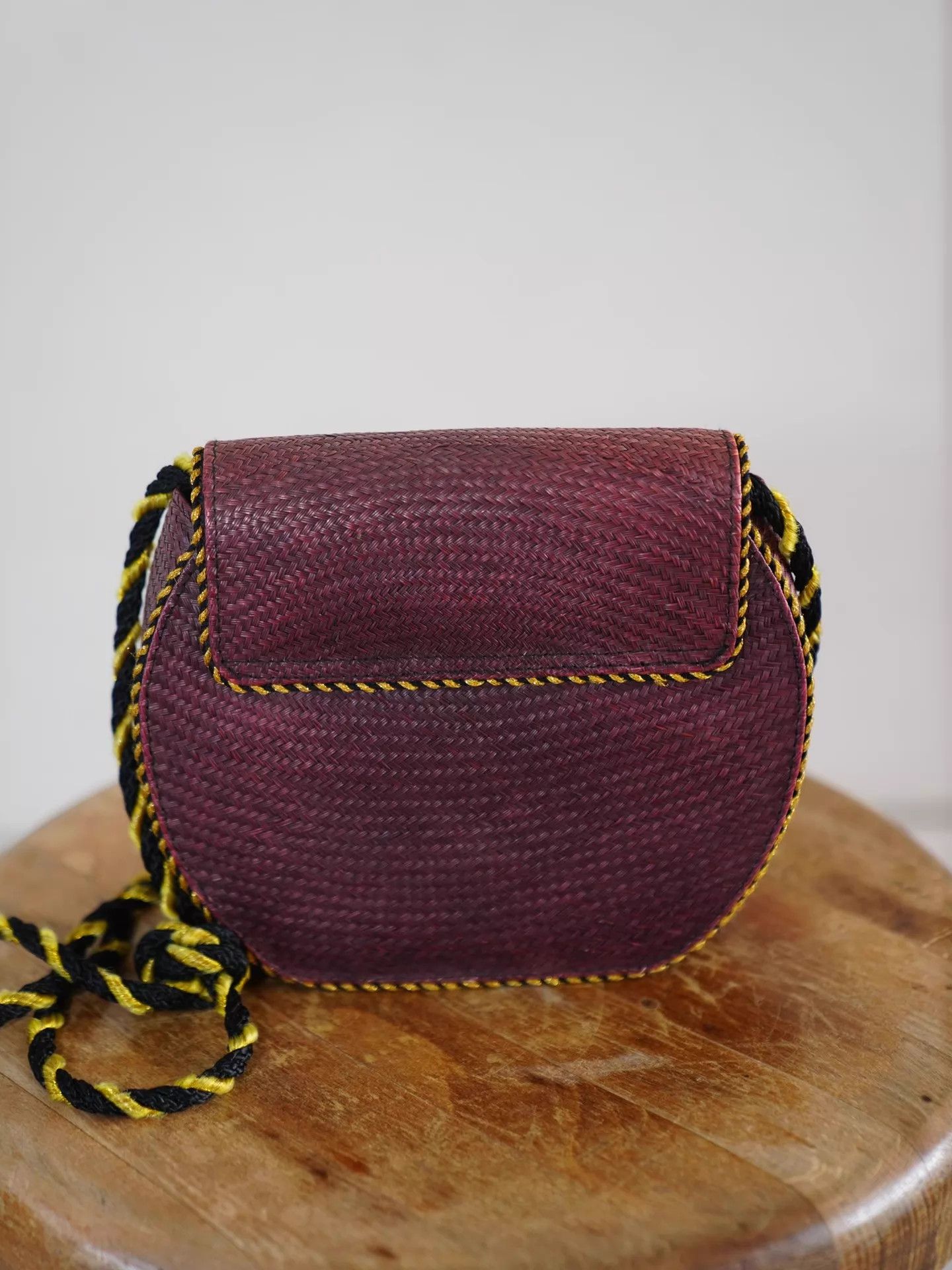Other Vintage Purple Woven Rattan Tassel Knot Bag YSL-Style Size ONE SIZE - 5 Thumbnail