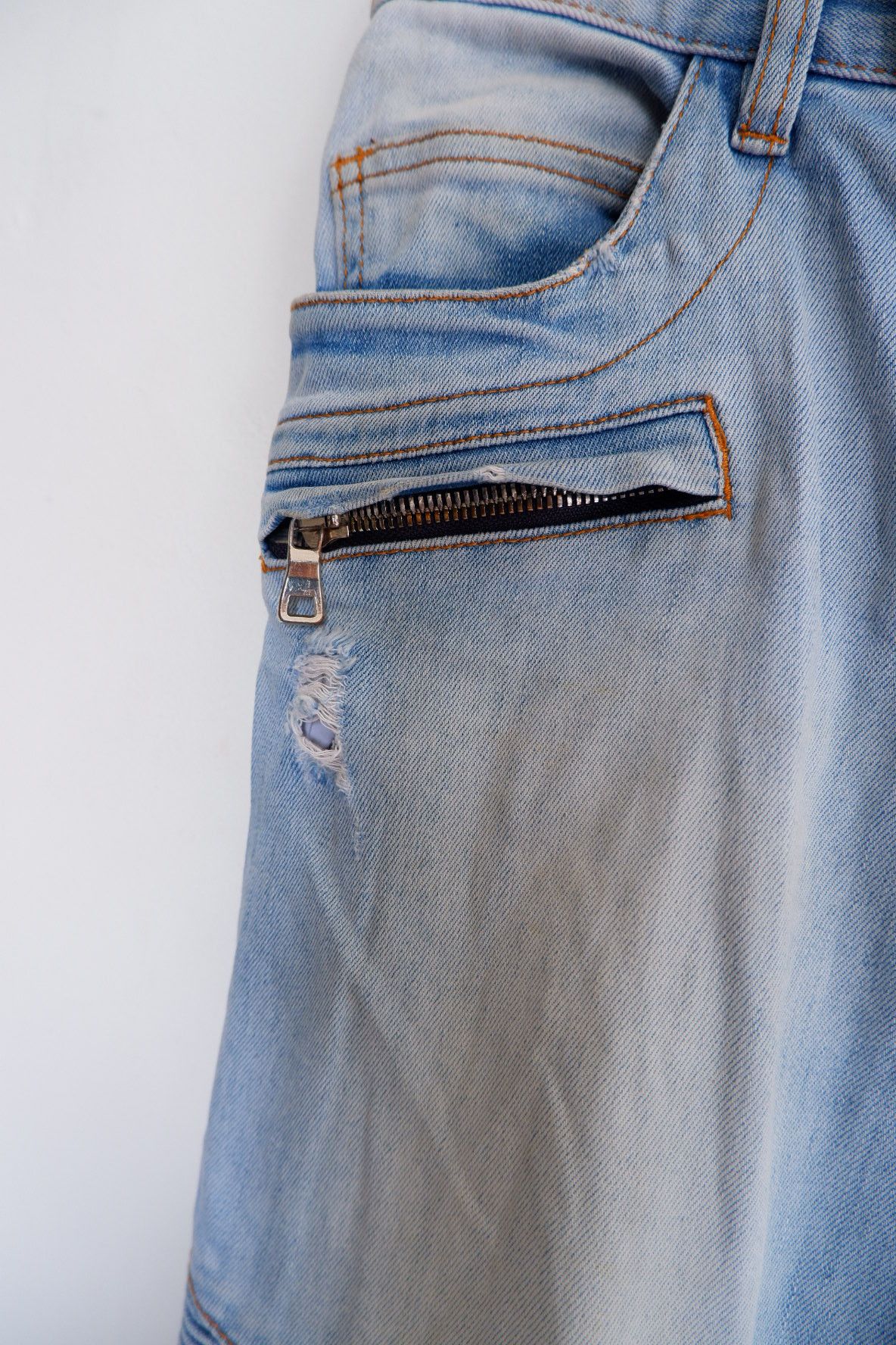 Balmain Balmain Decarnine SS2014 Distressed Biker Jeans Size US 34 / EU 50 - 7 Thumbnail
