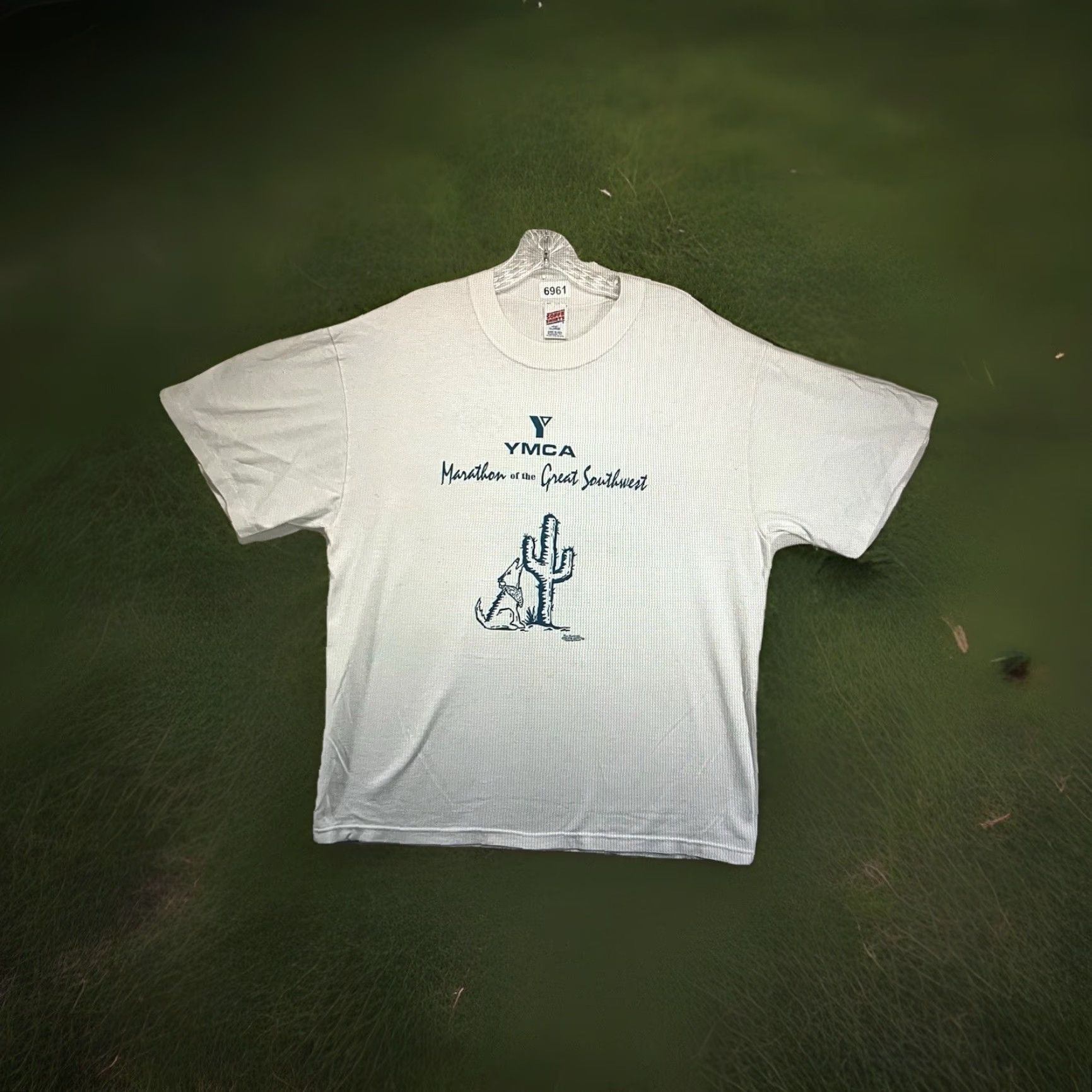 Soffe VINTAGE Soffe Men's T-Shirt XL White Abilene Texas Marathon 90s Retro Art Cotton Size US XL / EU 56 / 4 - 2 Thumbnail
