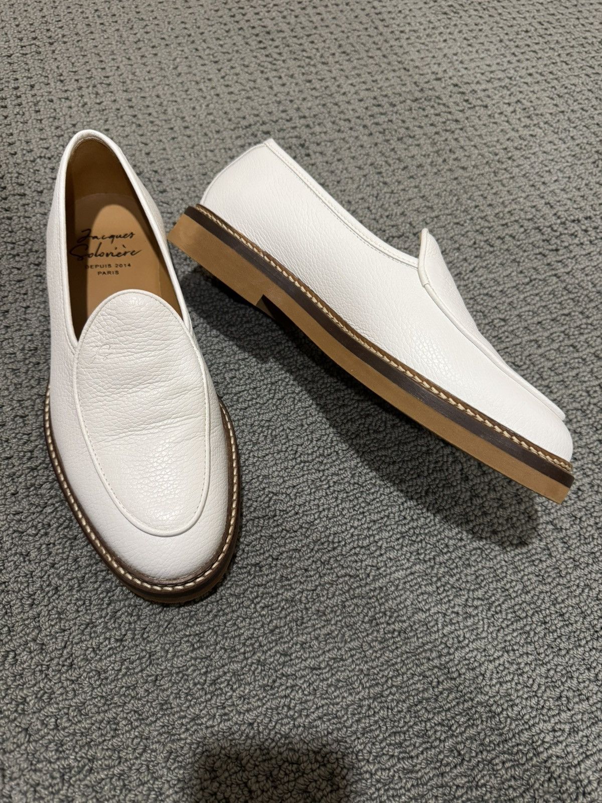 Jacques Soloviere Brand New from Paris leather loafers Size US 9.5 / EU 42-43 - 4 Thumbnail