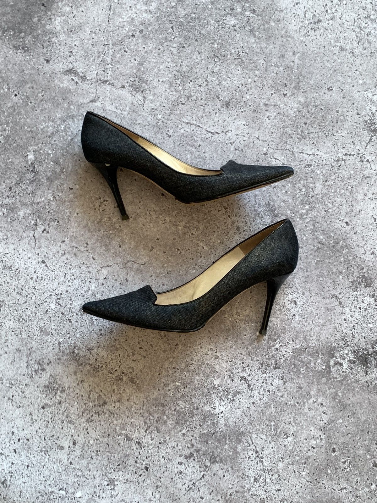 Jimmy Choo 🔥JIMMY CHOO DENIM HEELS Size US 10 / IT 40 - 2 Thumbnail