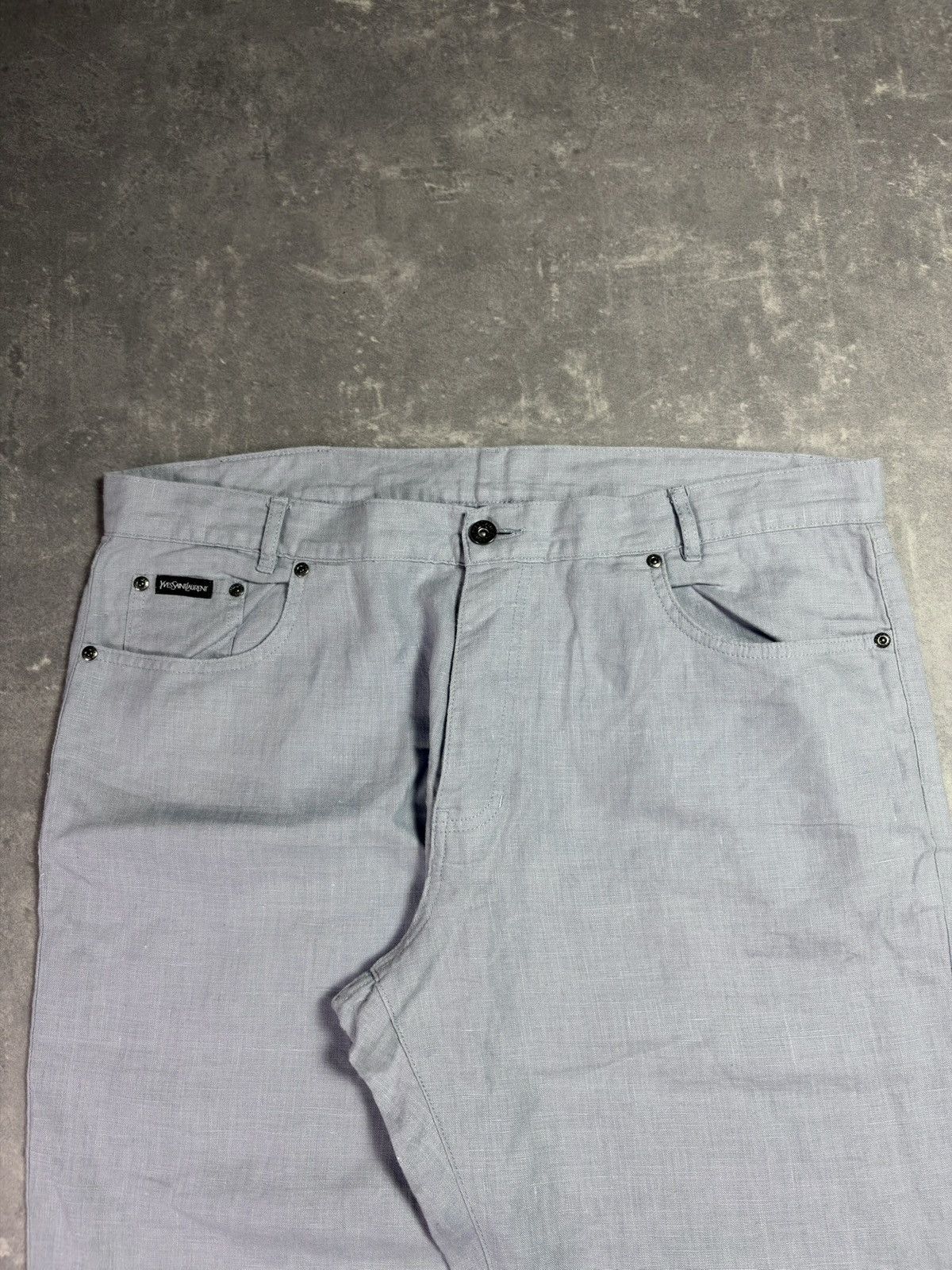 Yves Saint Laurent 100% Linen Rare Yves Saint Laurent YSL Logo Pants 38 Size US 38 / EU 54 - 12 Thumbnail