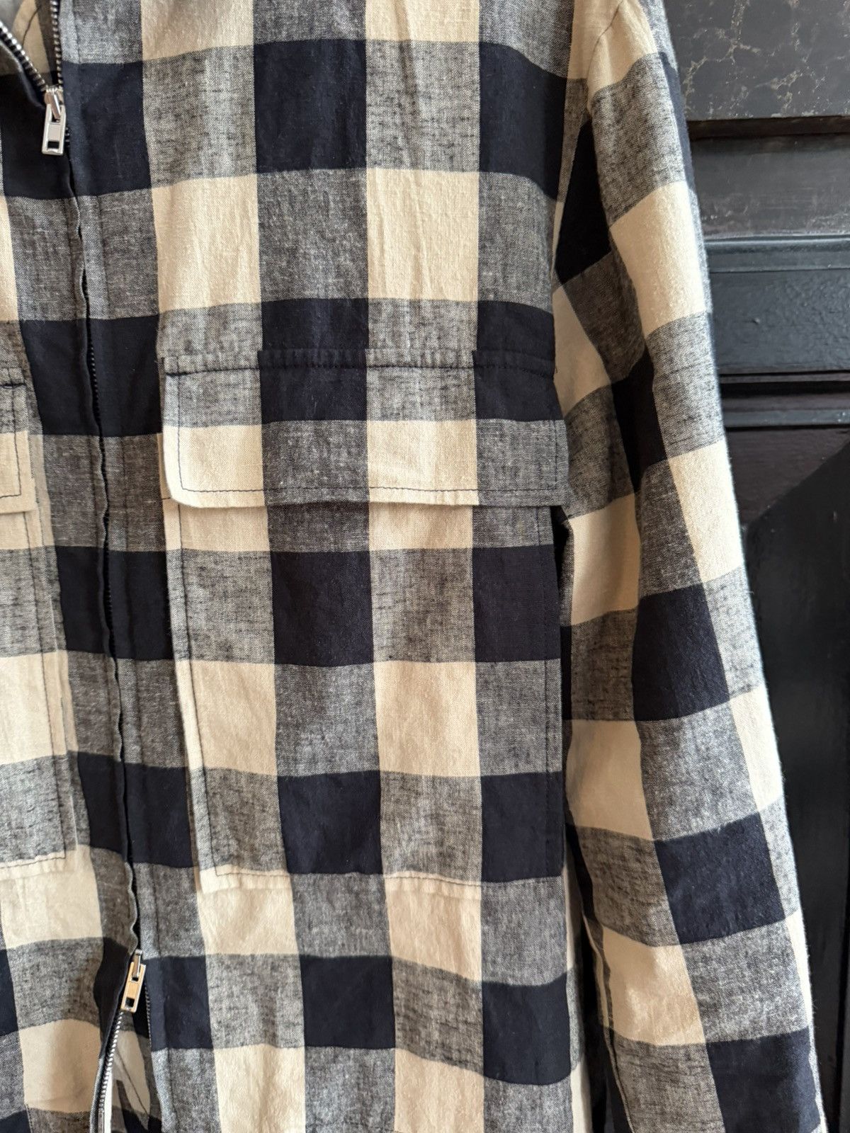 Evan Kinori Evan Kinori Zip Jacket - Cotton / Linen Check Size US S / EU 44-46 / 1 - 2 Thumbnail