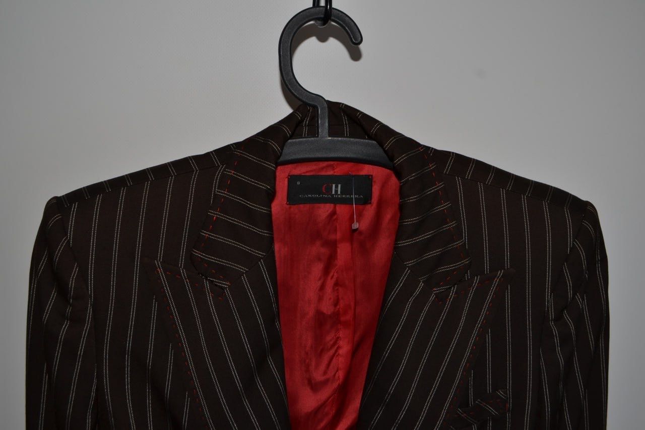 Carolina Herrera Carolina Herrera Brown Striped Blazer jacket women Size 8 Size S / US 4 / IT 40 - 2 Thumbnail