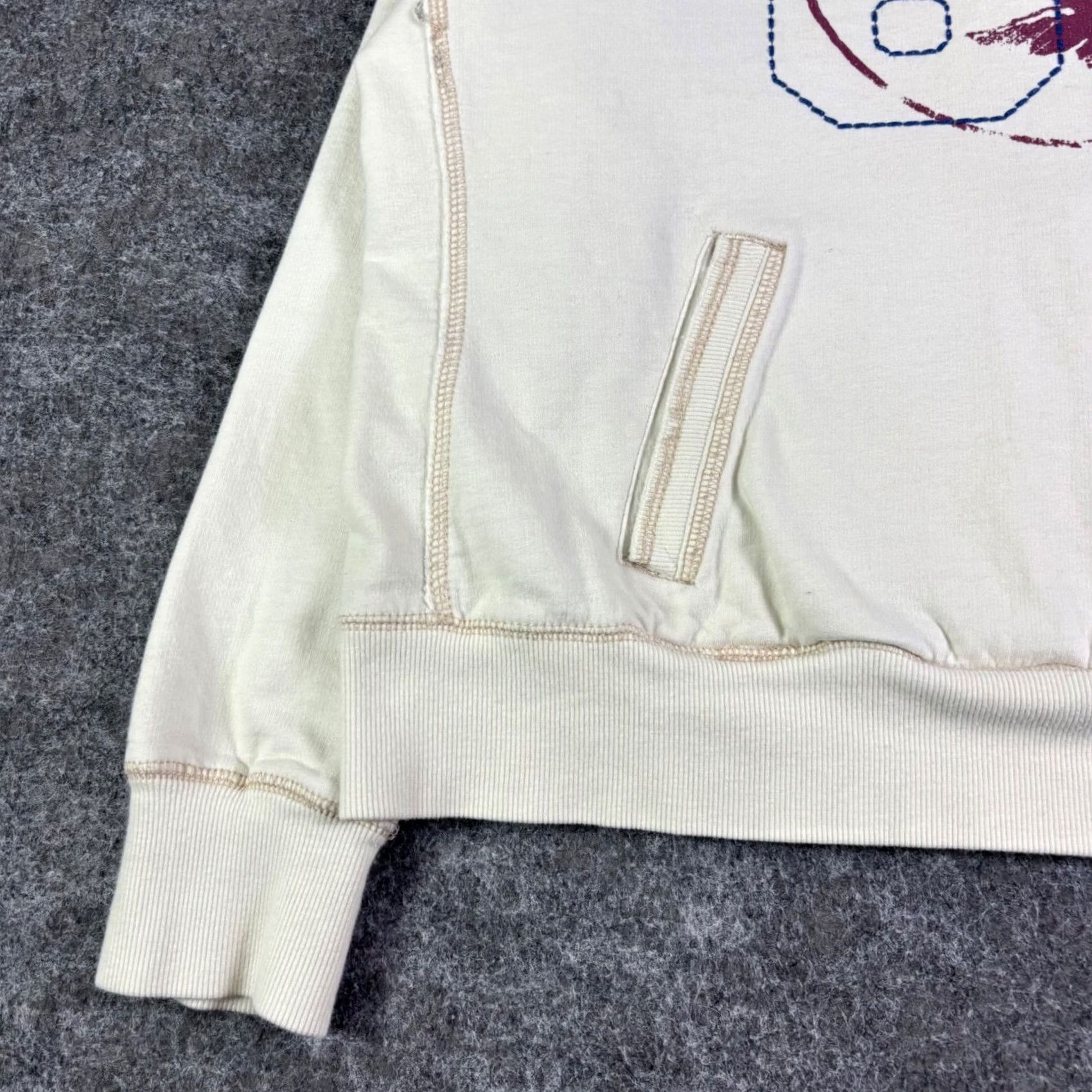 Mossimo Mossimo Supply Co Eagles 82 Graphic Hoodie Mens 2XL Sweatshirt Ivory/ Cream Graphic Print Hooded Pullover Size US XXL / EU 58 / 5 - 6 Thumbnail