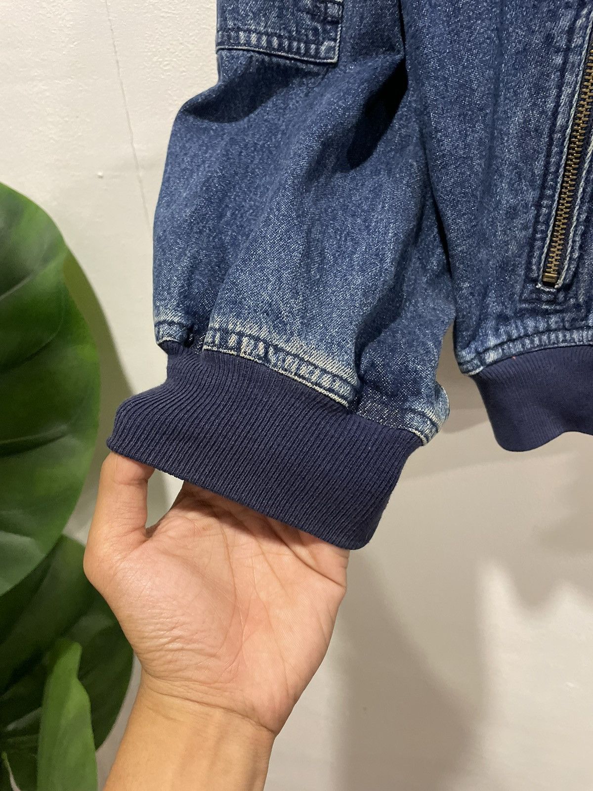 Issey Miyake Vintage 80’s Issey Miyake Denim Bomber Jacket Size US M / EU 48-50 / 2 - 18 Thumbnail