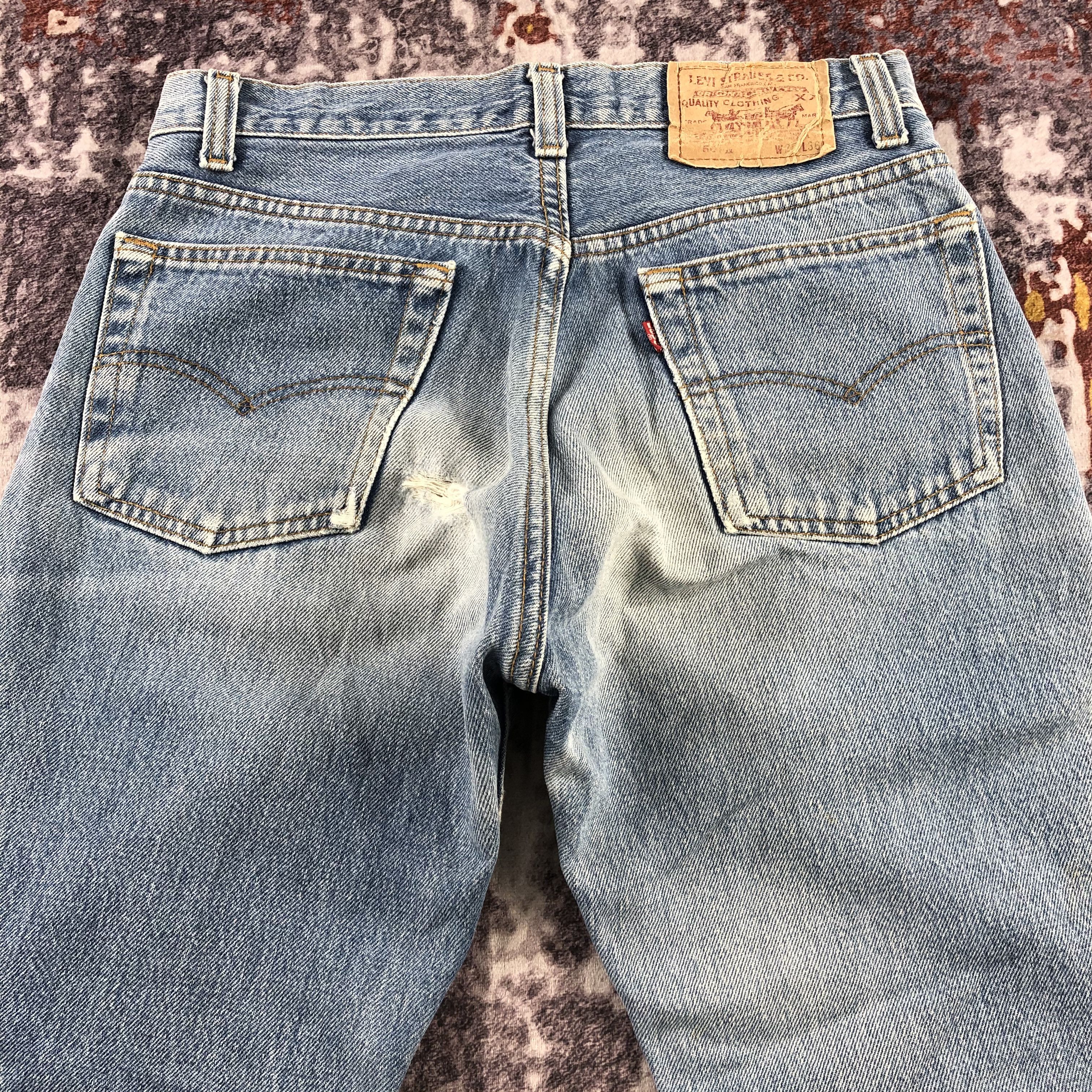 Levi's × Vintage Vintage 90s Ripped Levis 501 Jeans-JM2709 Size US 29 - 5 Thumbnail