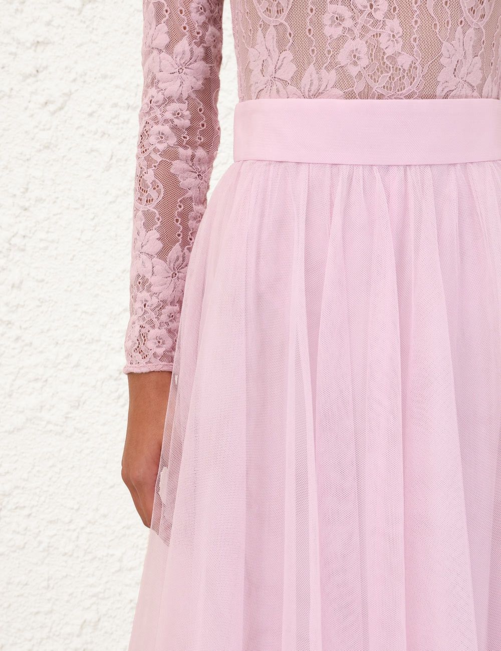 Zimmermann oc11z0226 Tulle Skirt In Pink Size 28" / US 6 / IT 42 - 5 Thumbnail
