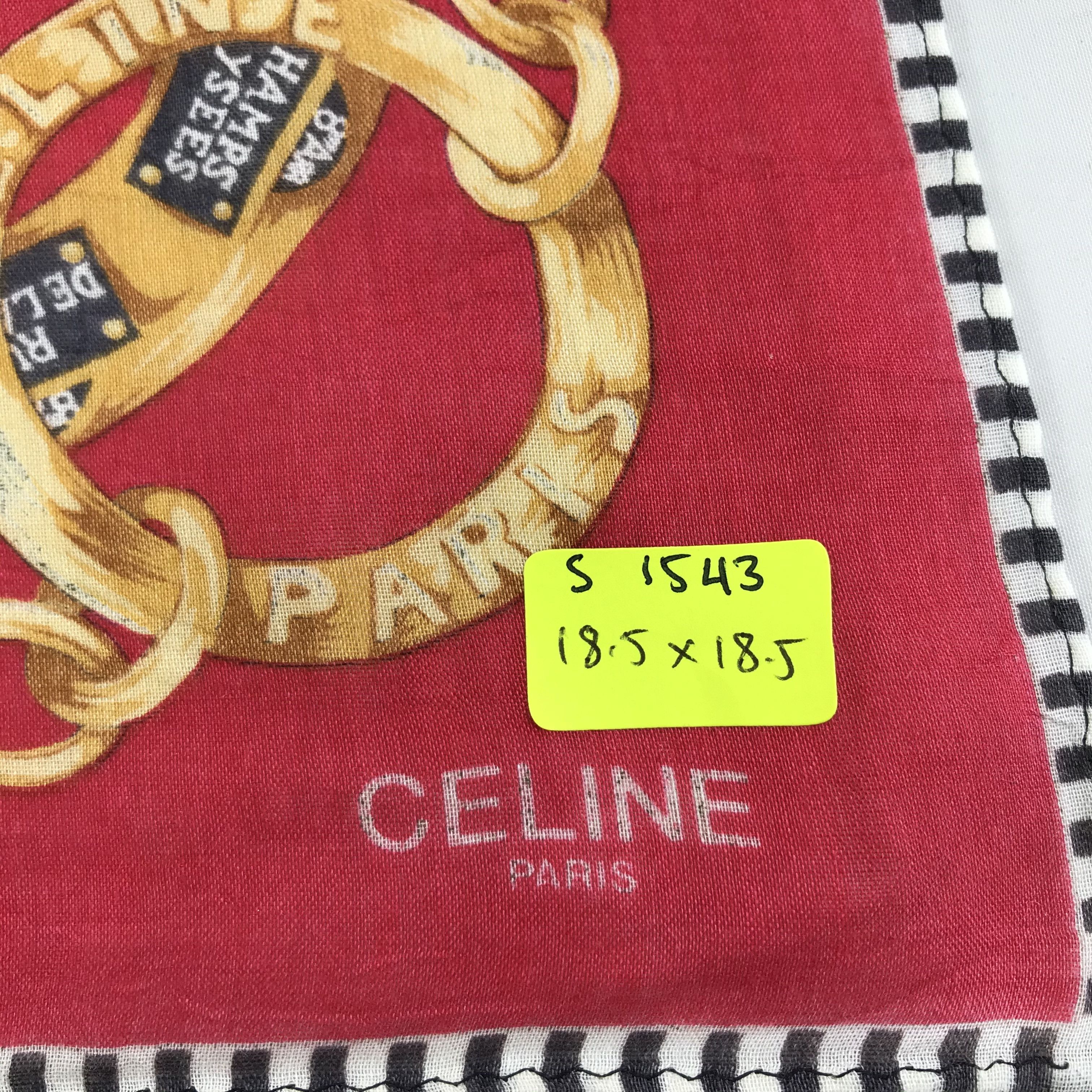 Celine × Vintage Celine Bandana / Handkerchief / Neckerchief - S1543 Size ONE SIZE - 5 Thumbnail