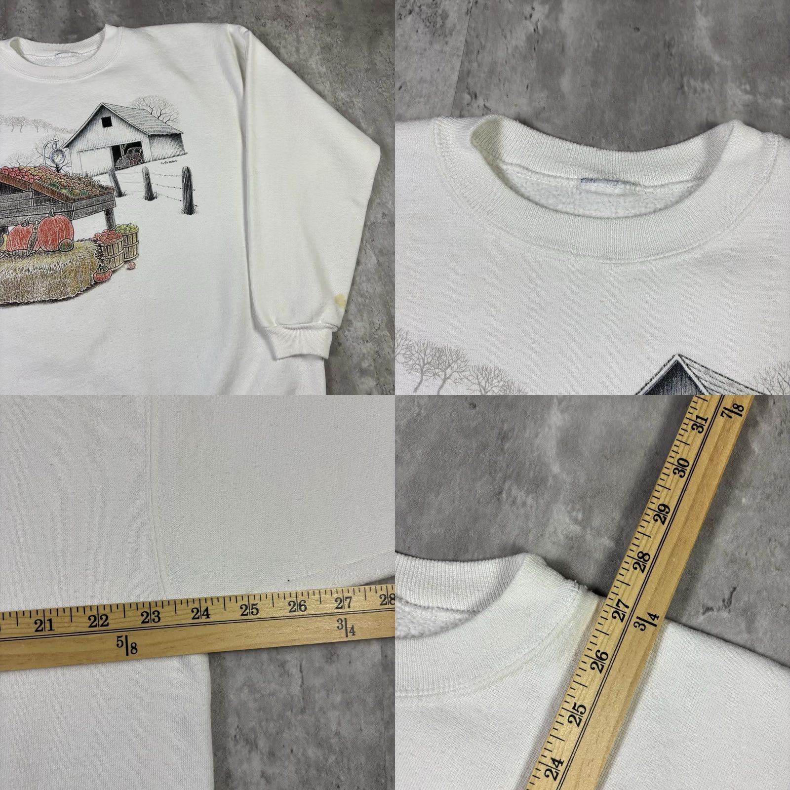 Vintage VINTAGE 90s Farm Barn Pumpkin Nature Crewneck Sweatshirt Adult Large Orange Logo Graphic Print Mens Size US L / EU 52-54 / 3 - 8 Thumbnail