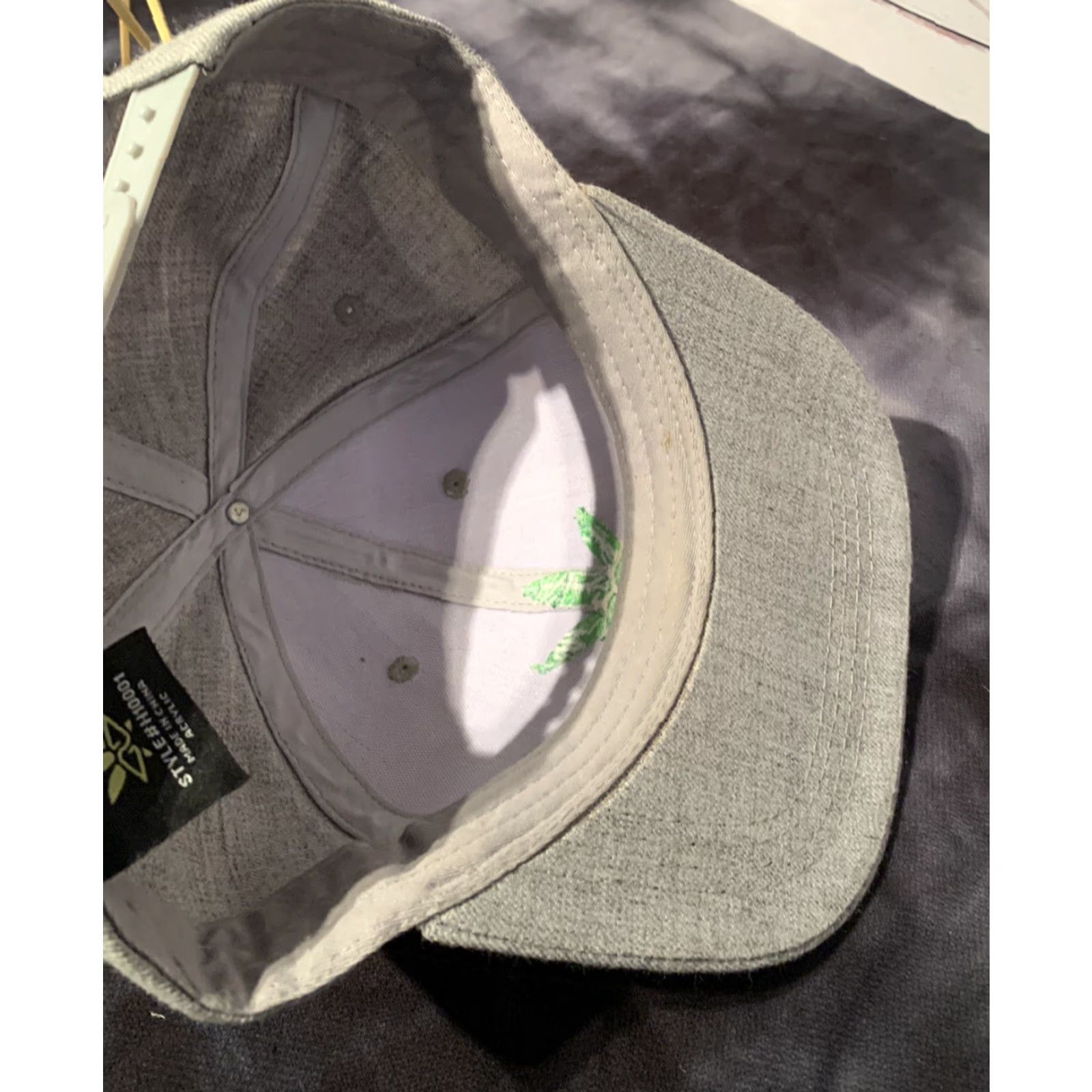 Vintage Wynn Headwear Baseball Cap Heather Gray Flat Bill Adjustable Weed Theme Cap Mens Adjustable Gray 420 Pride Baseball Cap Size ONE SIZE - 8 Thumbnail