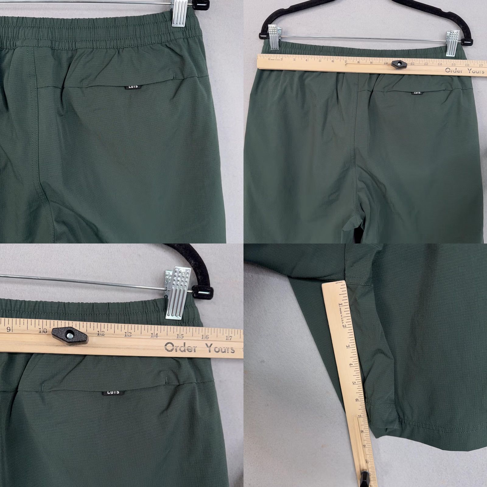 Cuts Cuts Shorts Mens Large Green Ripstop Athletic Quick Dry Drawstring Pockets Run Size US 33 - 8 Thumbnail
