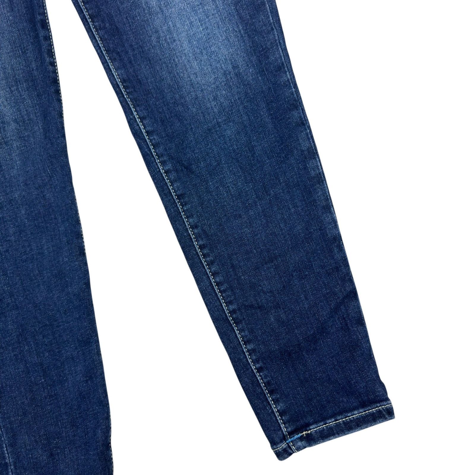True Religion True Religion Halle Women Blue Mid Rise Super Skinny Jean 29 Size 29" - 7 Thumbnail