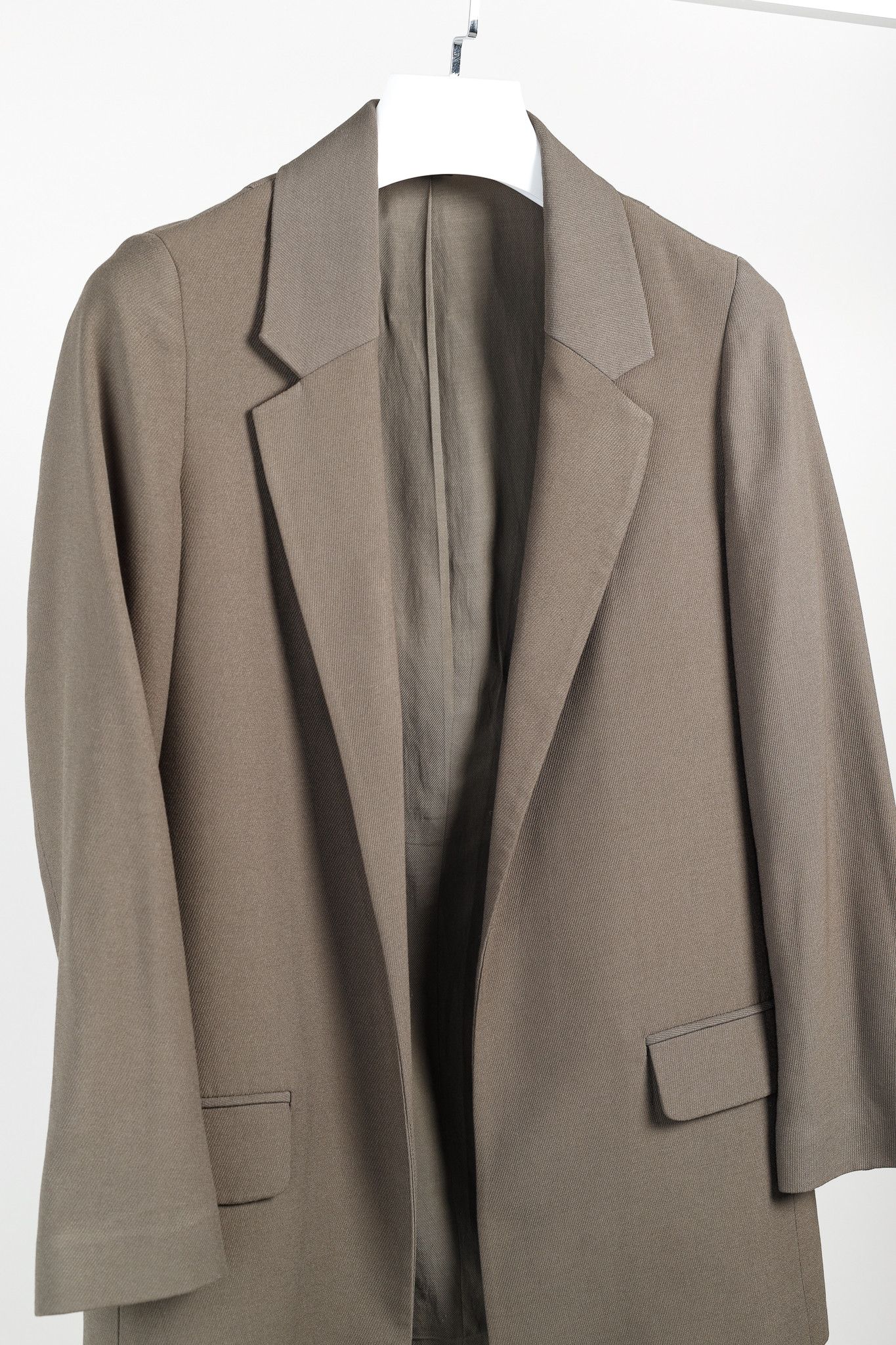 Allsaints All Saints Aleida Khaki Green Oversized No-Closure Blazer Size XS / US 0-2 / IT 36-38 - 3 Thumbnail
