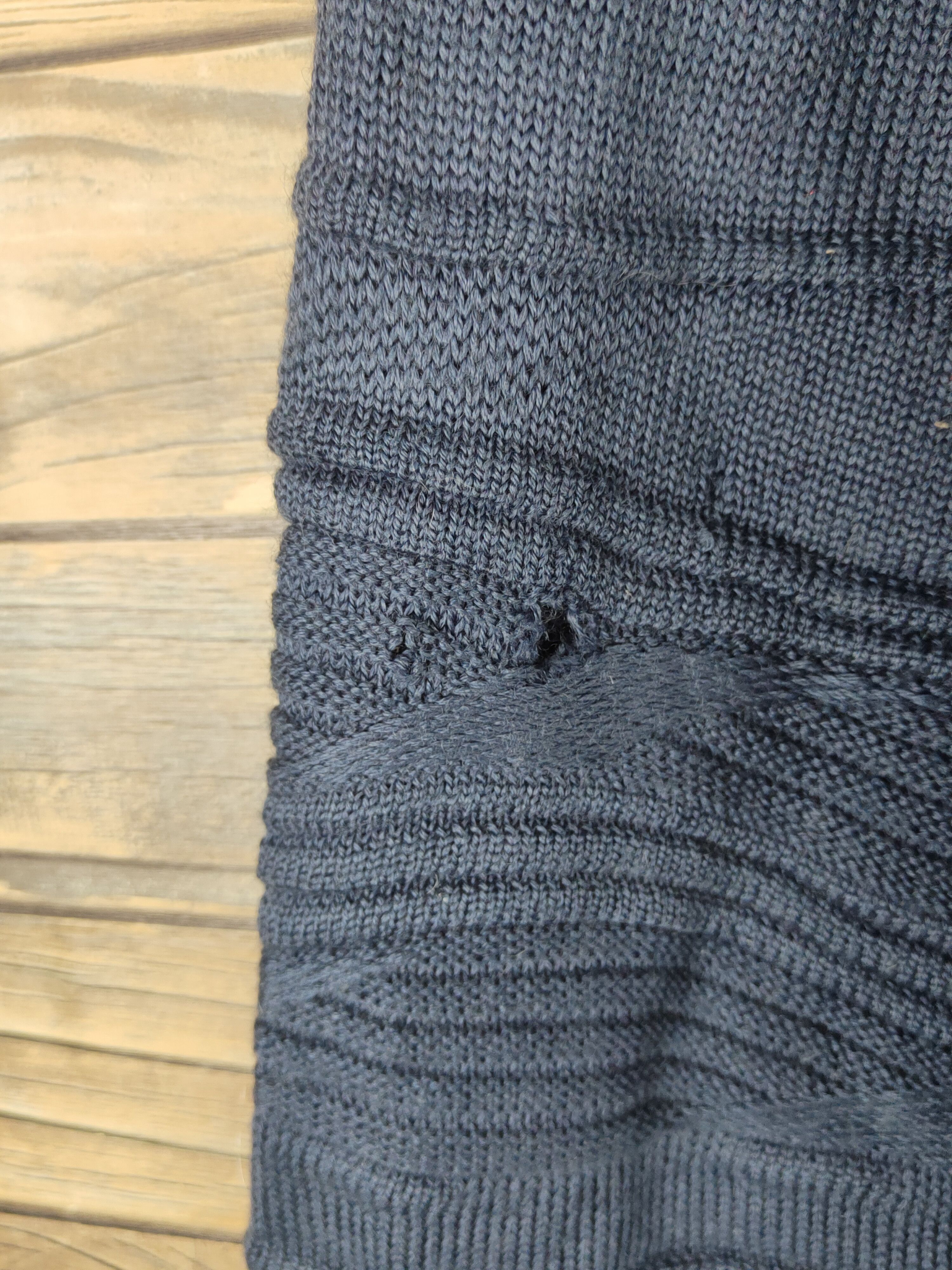 Vintage Exvess ripped distressed Blue Knitwear Sweatshirts #W1523 Size US M / EU 48-50 / 2 - 5 Thumbnail