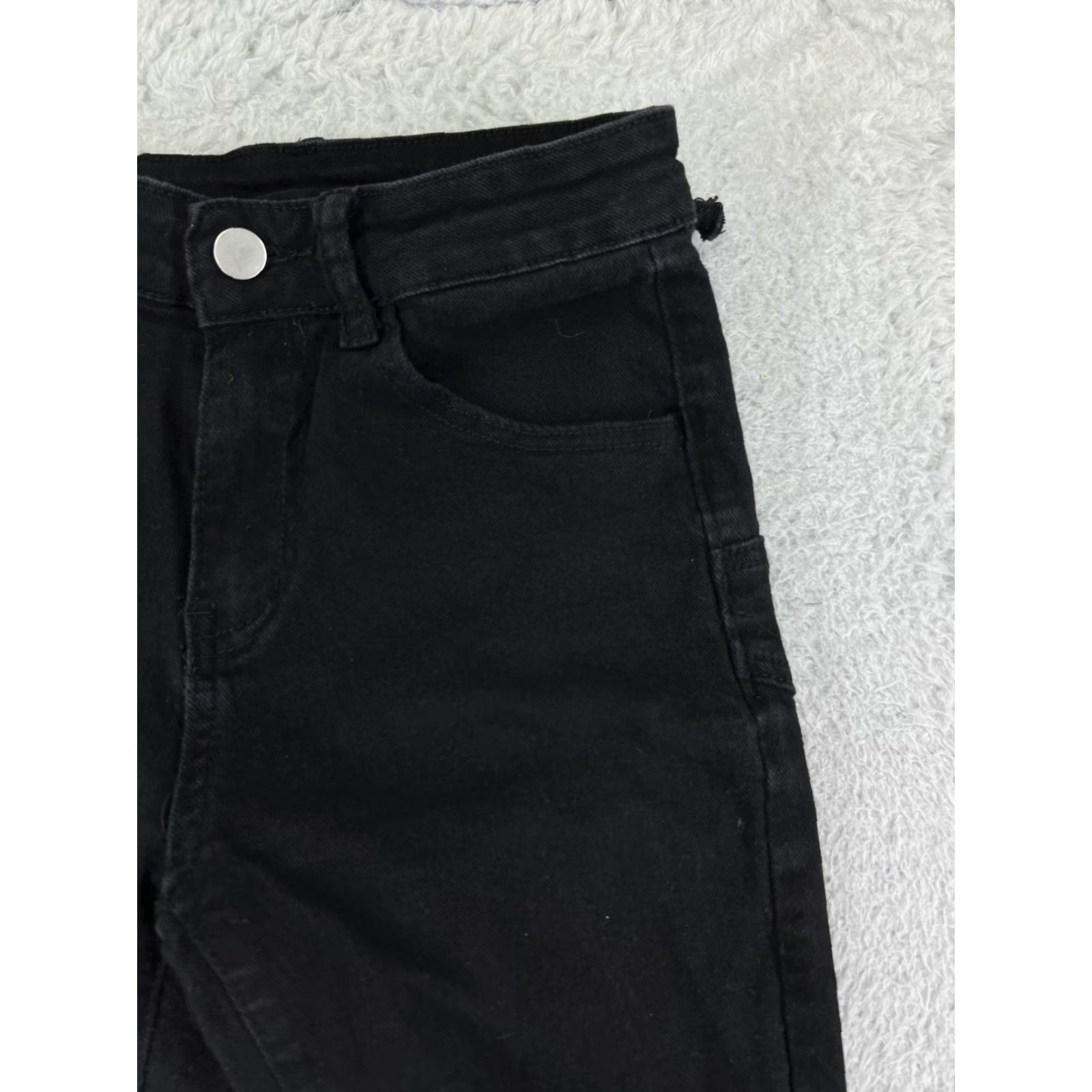 Shein SheIn Jeans Flared Pants Womens Small Black Denim Cotton Blend Stretch Mid Rise Jeans Size 28" / US 6 / IT 42 - 7 Thumbnail