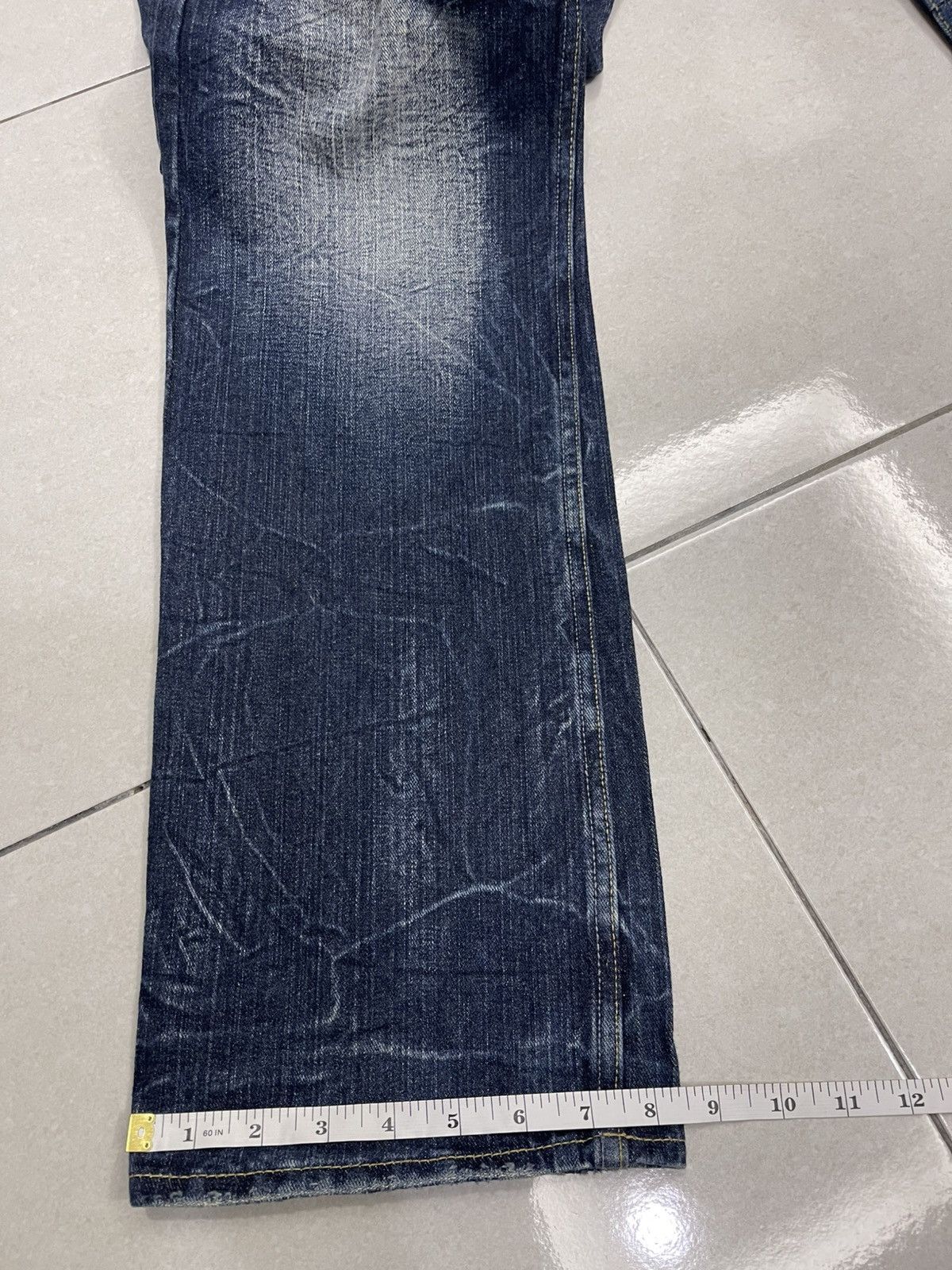 Japanese Brand Dominate Handcrafted Jeans Double Waist Hickory Stripe Denim Size US 35 - 12 Thumbnail