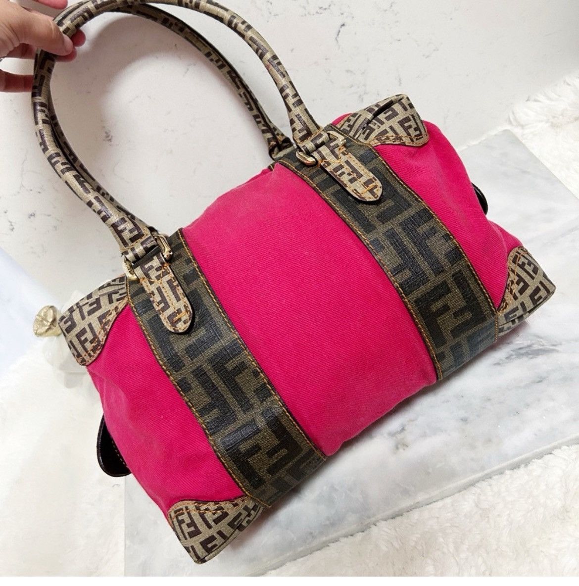 Fendi Authentic Fendi Rare Forever Bauletto Barbie Pink Boston Bag Size ONE SIZE - 12 Thumbnail