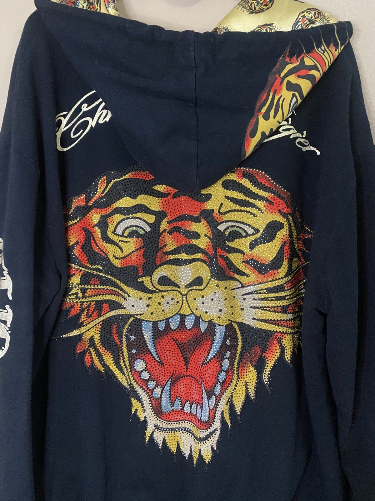 Christian Audigier Vintage Ed Hardy by Christian Audigier Zip Up Sweater Size US XL / EU 56 / 4 - 8 Thumbnail