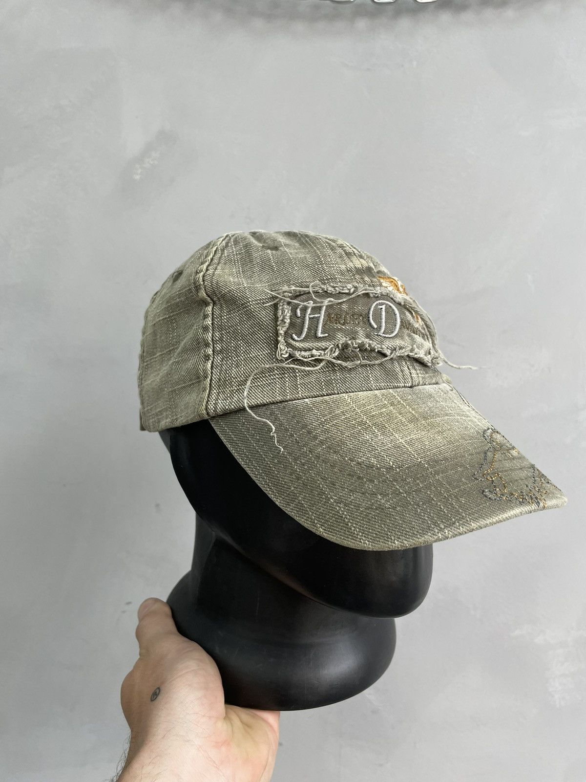 Harley Davidson VINTAGE HARLEY DAVIDSON Y2K RARE CAP HAT DISTRESSED 90s Size ONE SIZE - 1 Thumbnail
